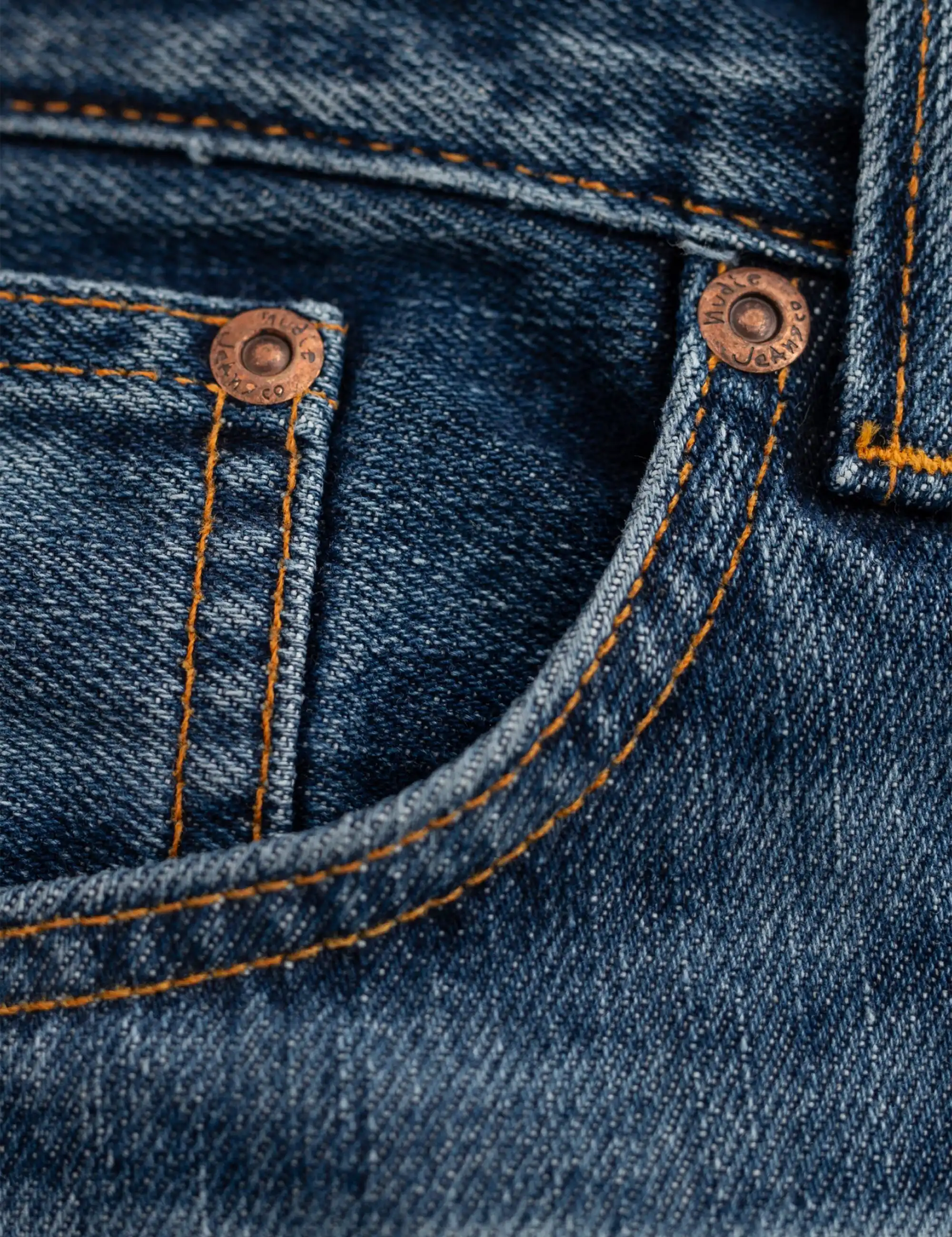 Nudie Jeans Steady Eddie II Jeans - Blue, Twisted Tracks