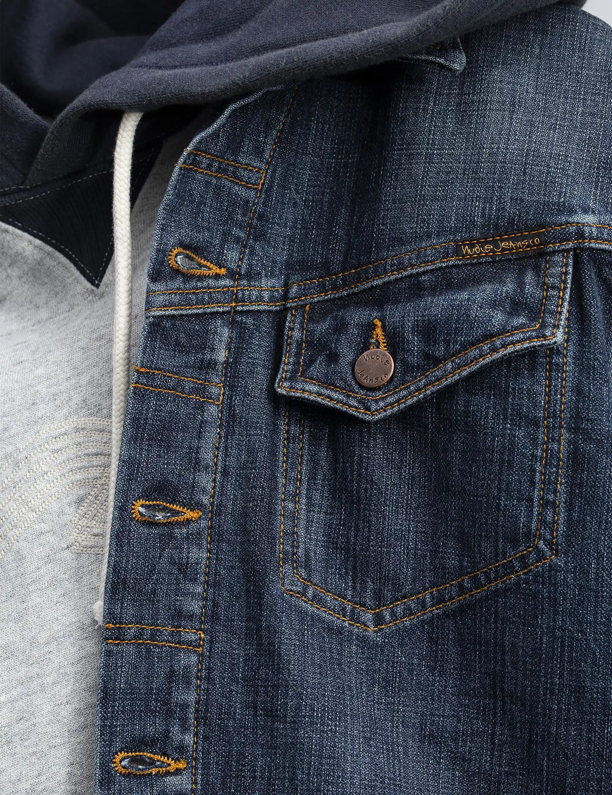 Nudie Jeans Conny Denim Jacket - Big Wave Blue