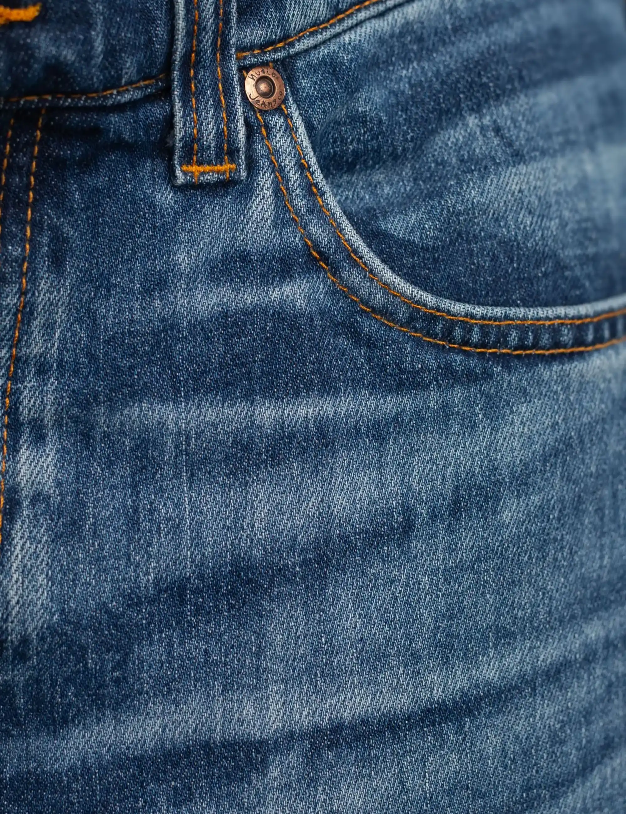 Nudie Jeans Grim Tim Jeans - Blue, Life Tracks