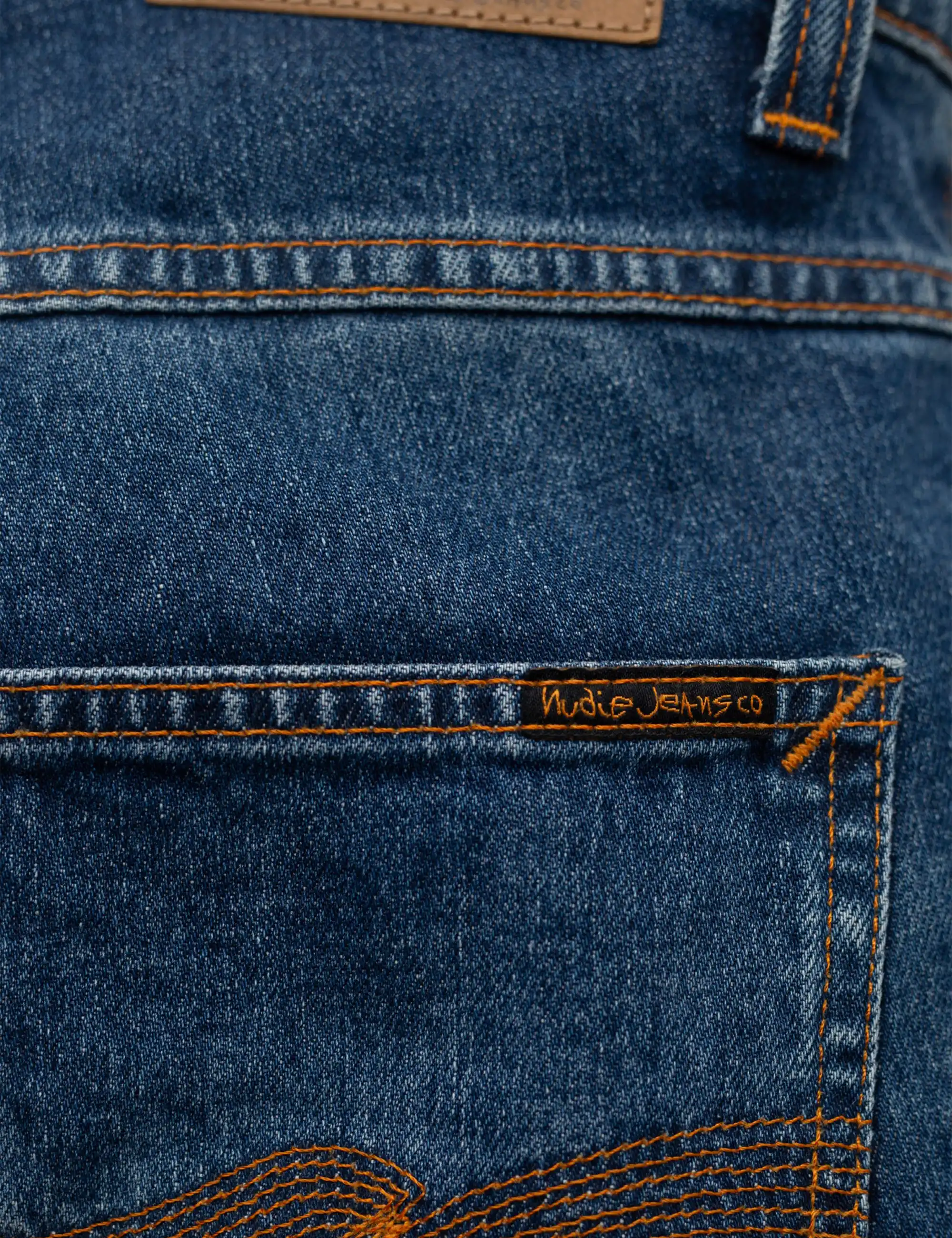 Nudie Jeans Grim Tim Jeans - Blue, Life Tracks