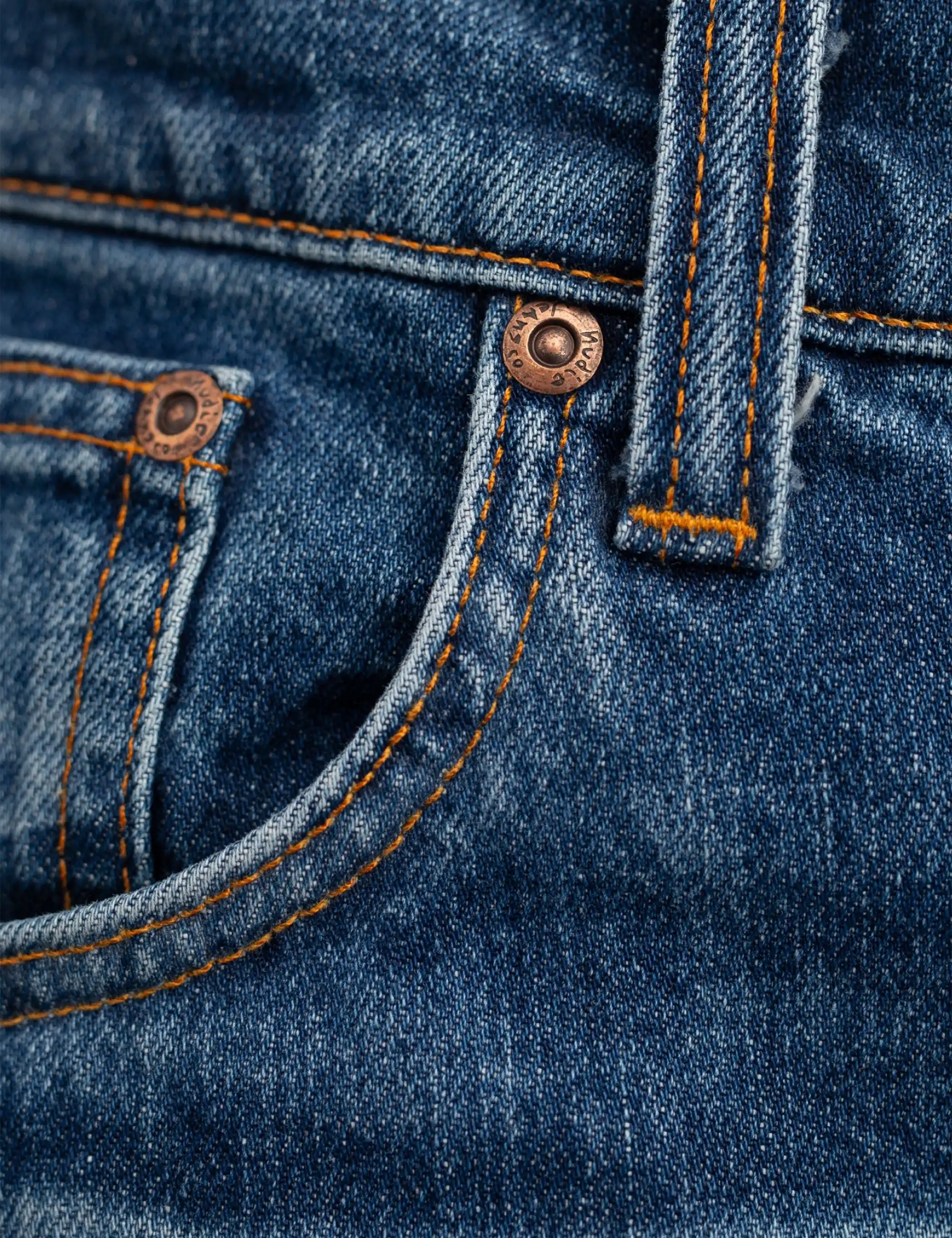 Nudie Jeans Grim Tim Jeans - Blue, Life Tracks