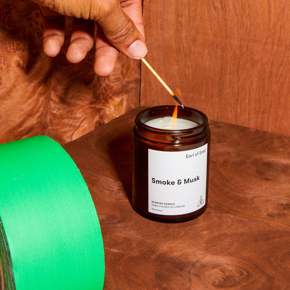Soy Wax Candle 170ml (6oz)- Smoke & Musk
