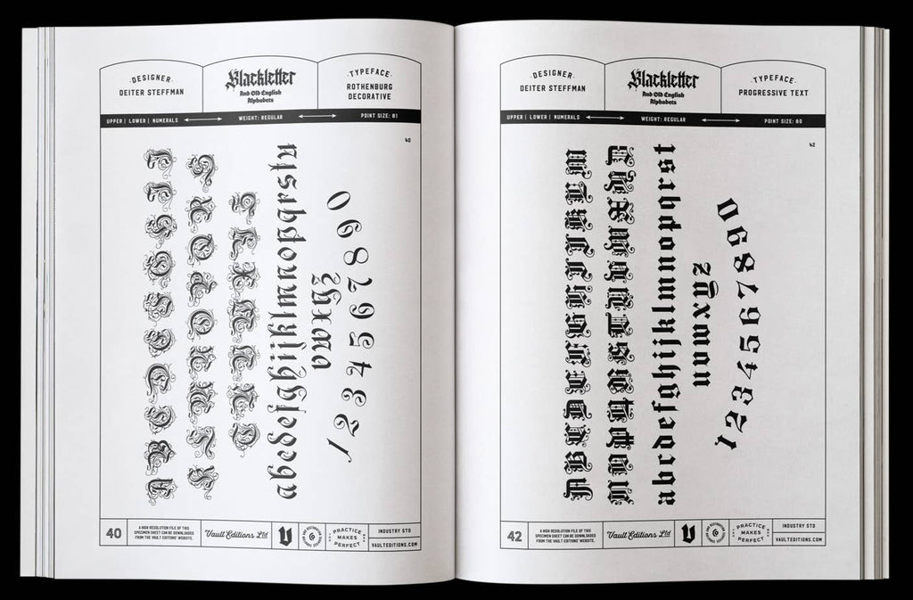 The Blackletter & Old English Lettering Reference Book by James Kale