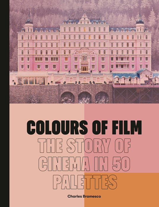 Book cover titled 'COLOURS OF FILM' with cinema palettes and author name