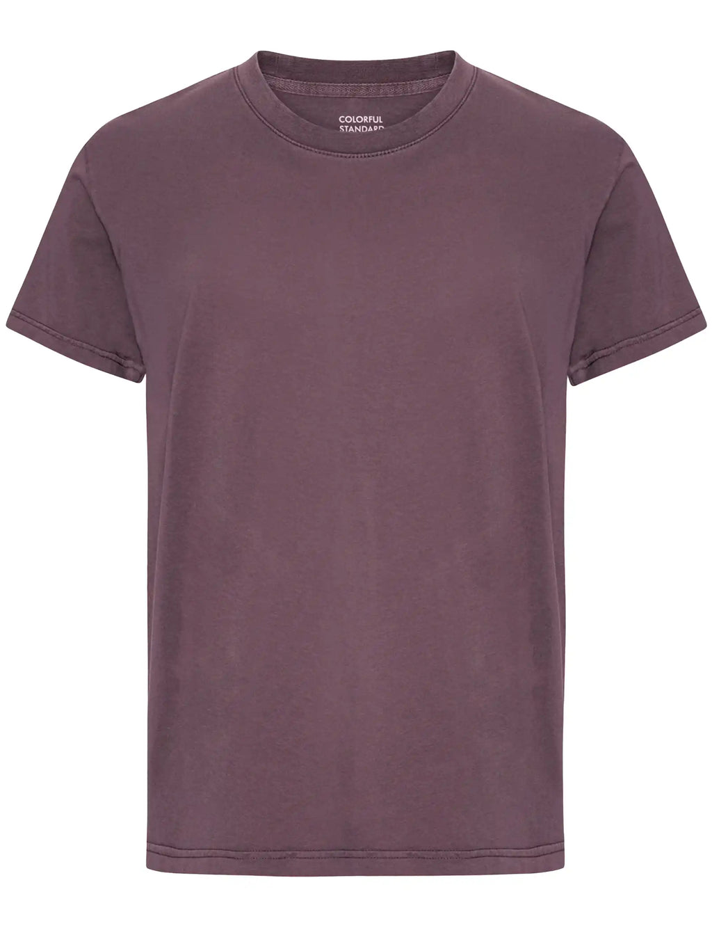 Faded grape purple organic t-shirt, crew neck, short sleeves, straight hem
