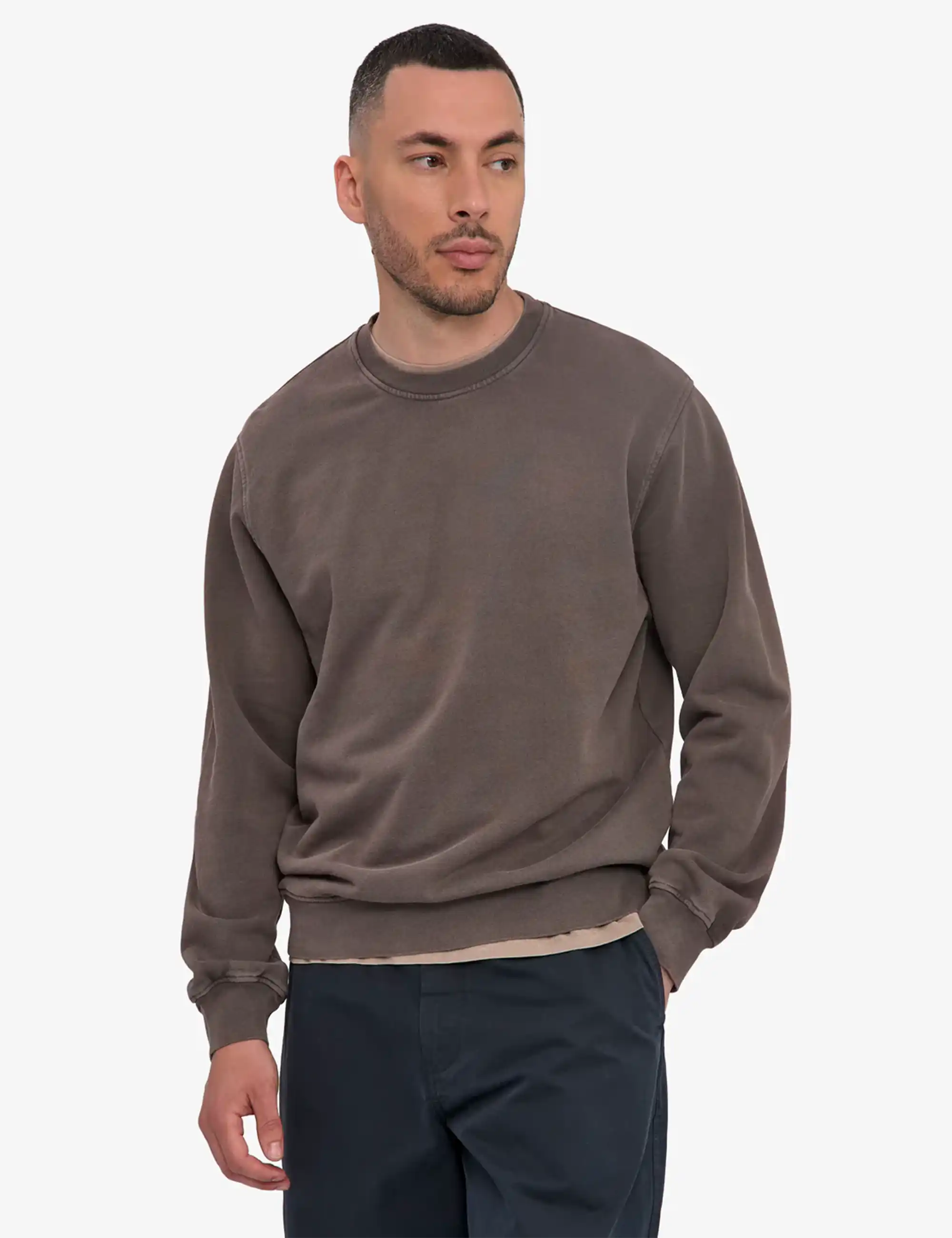 Colorful Standard Organic Crew Sweat - Faded Mud