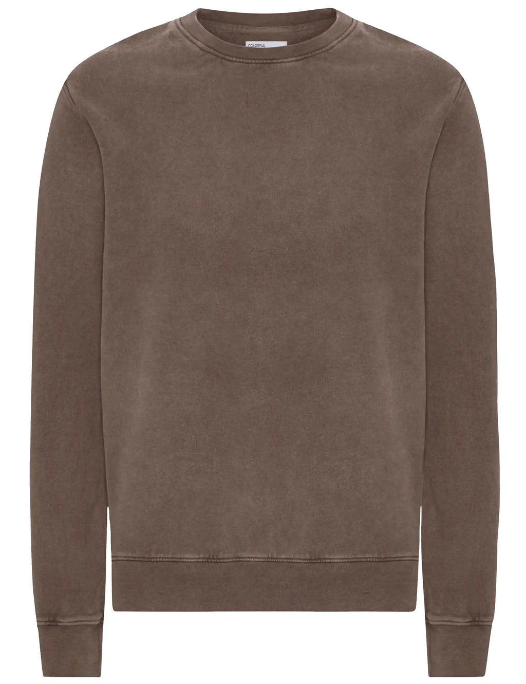 Faded mud crew sweatshirt, long sleeves and round ribbed neckline