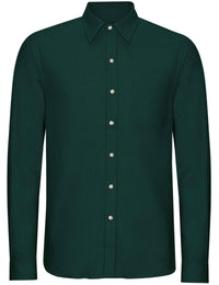 Organic Flannel Shirt - Emerald Green