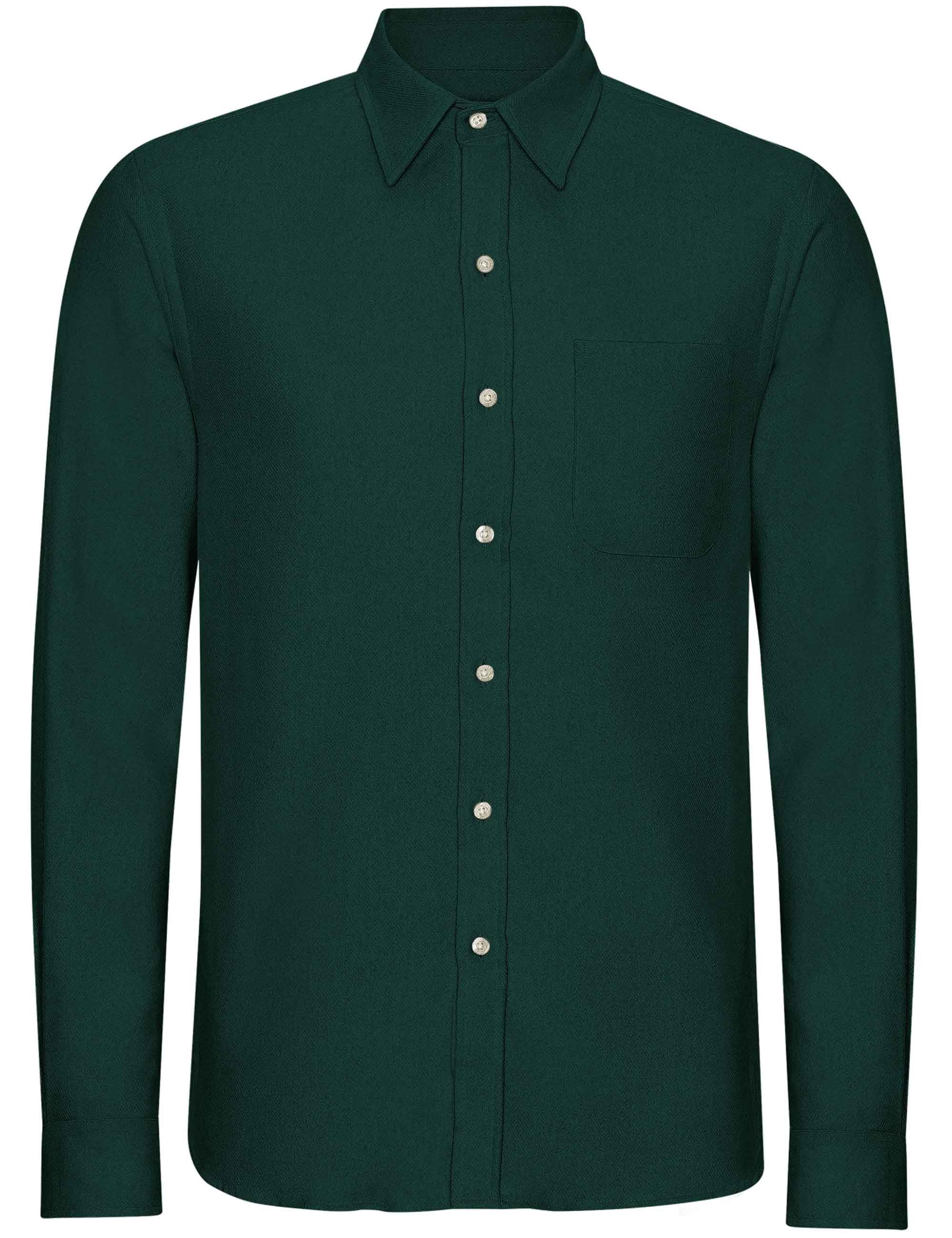 Colorful Standard Organic Flannel Shirt - Emerald Green