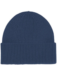 Merino Wool Beanie Hat - Petrol Blue