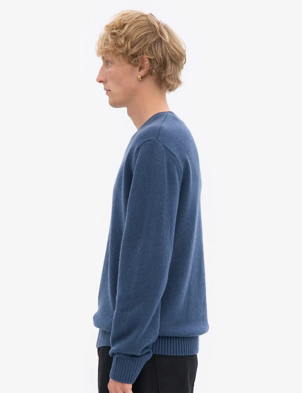 Classic Merino Wool Crew Sweater - Petrol Blue