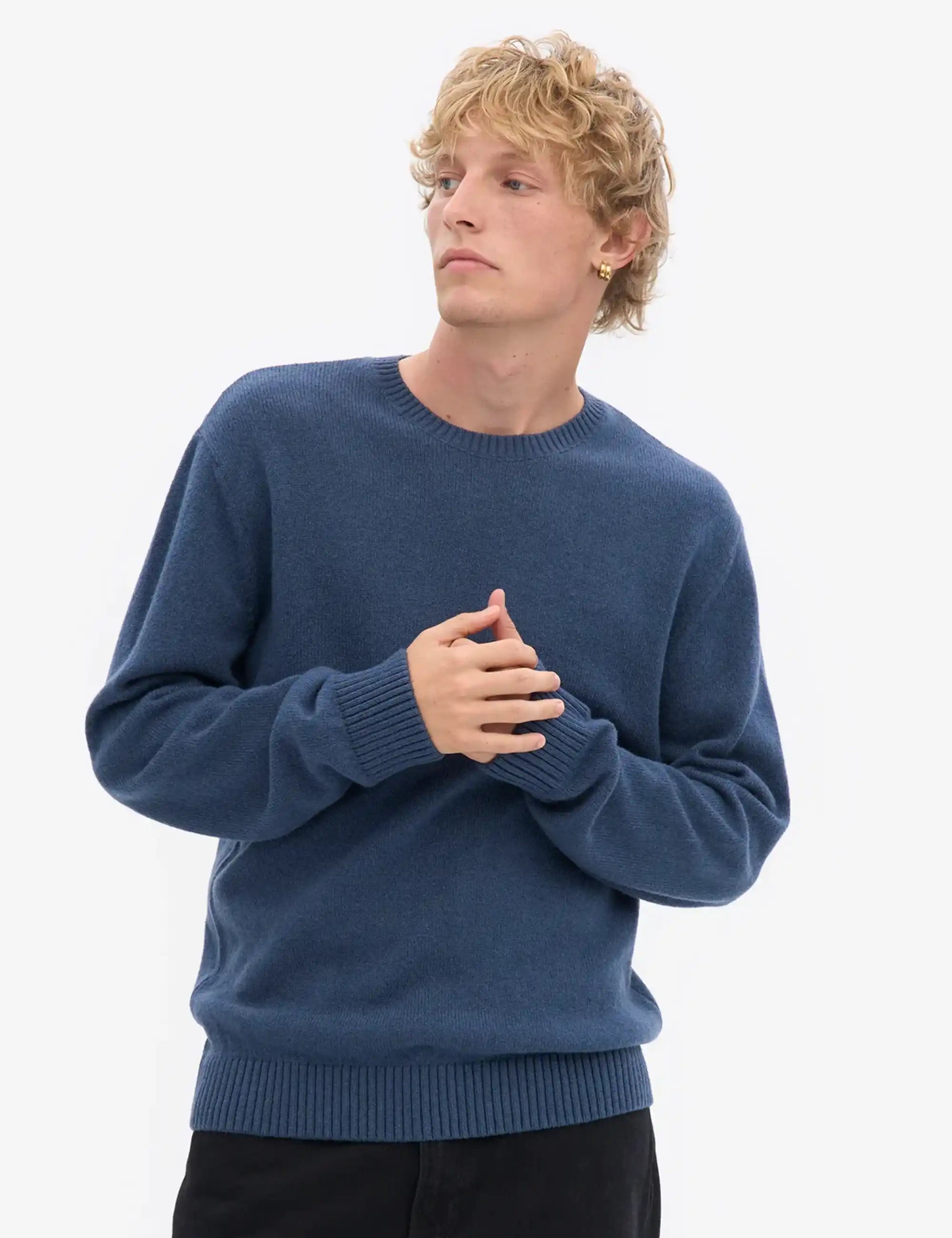 Colorful Standard Classic Merino Wool Crew Sweater - Petrol Blue