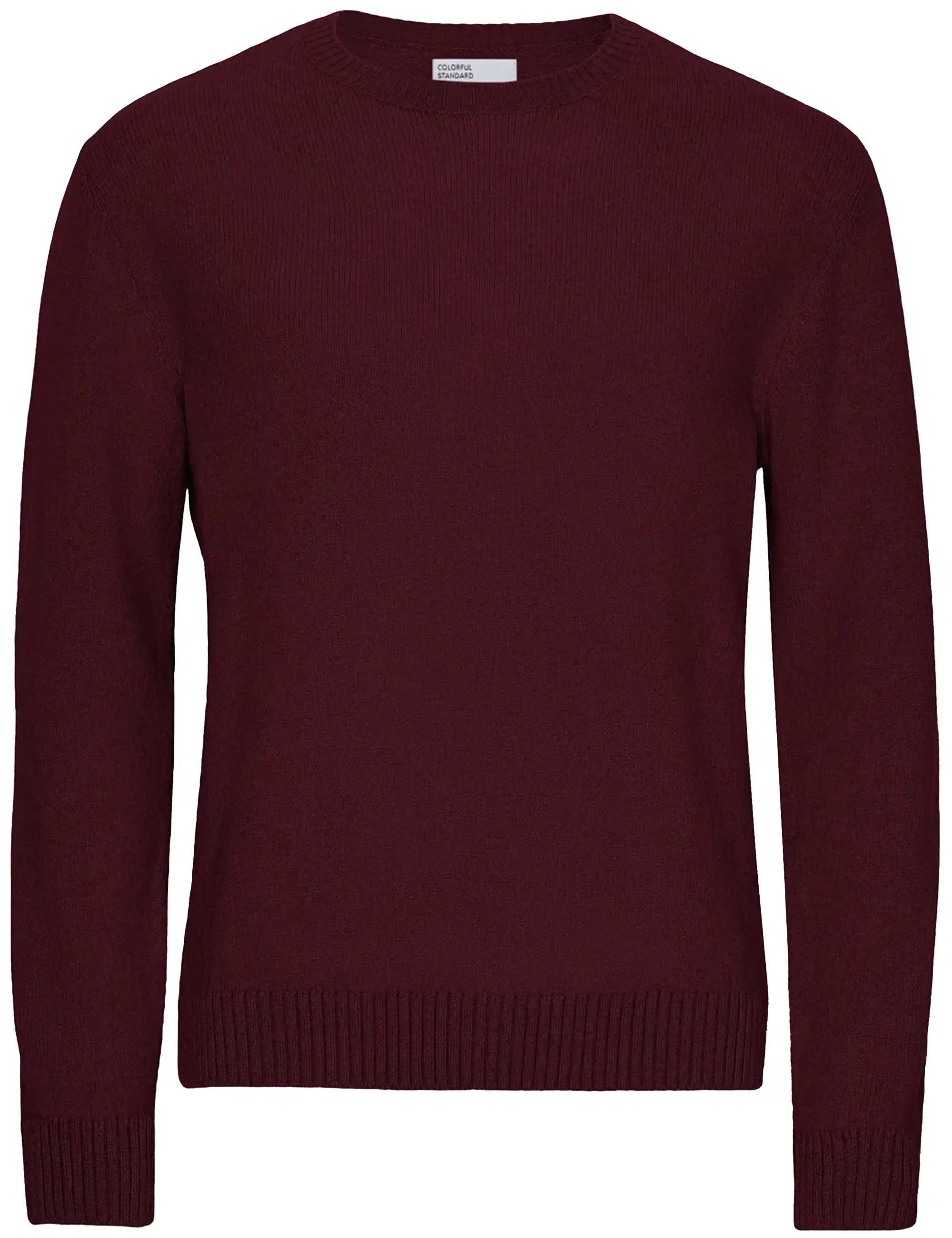 Colorful Standard Classic Merino Wool Crew Sweater - Oxblood Red