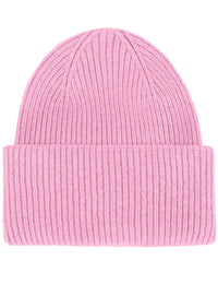 Merino Wool Chunky Beanie Hat - Cherry Blossom
