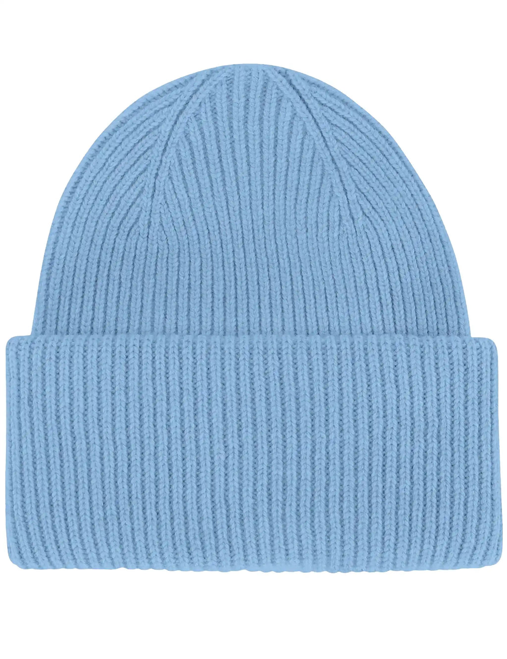 Merino Wool Chunky Beanie Hat - Seaside Blue
