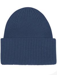 Merino Wool Chunky Beanie Hat - Petrol Blue