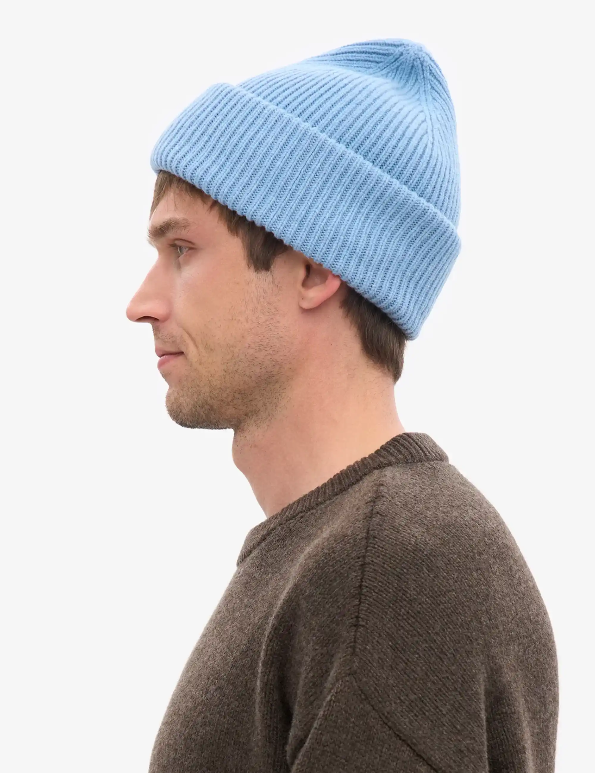 Colorful Standard Merino Wool Chunky Beanie Hat - Seaside Blue