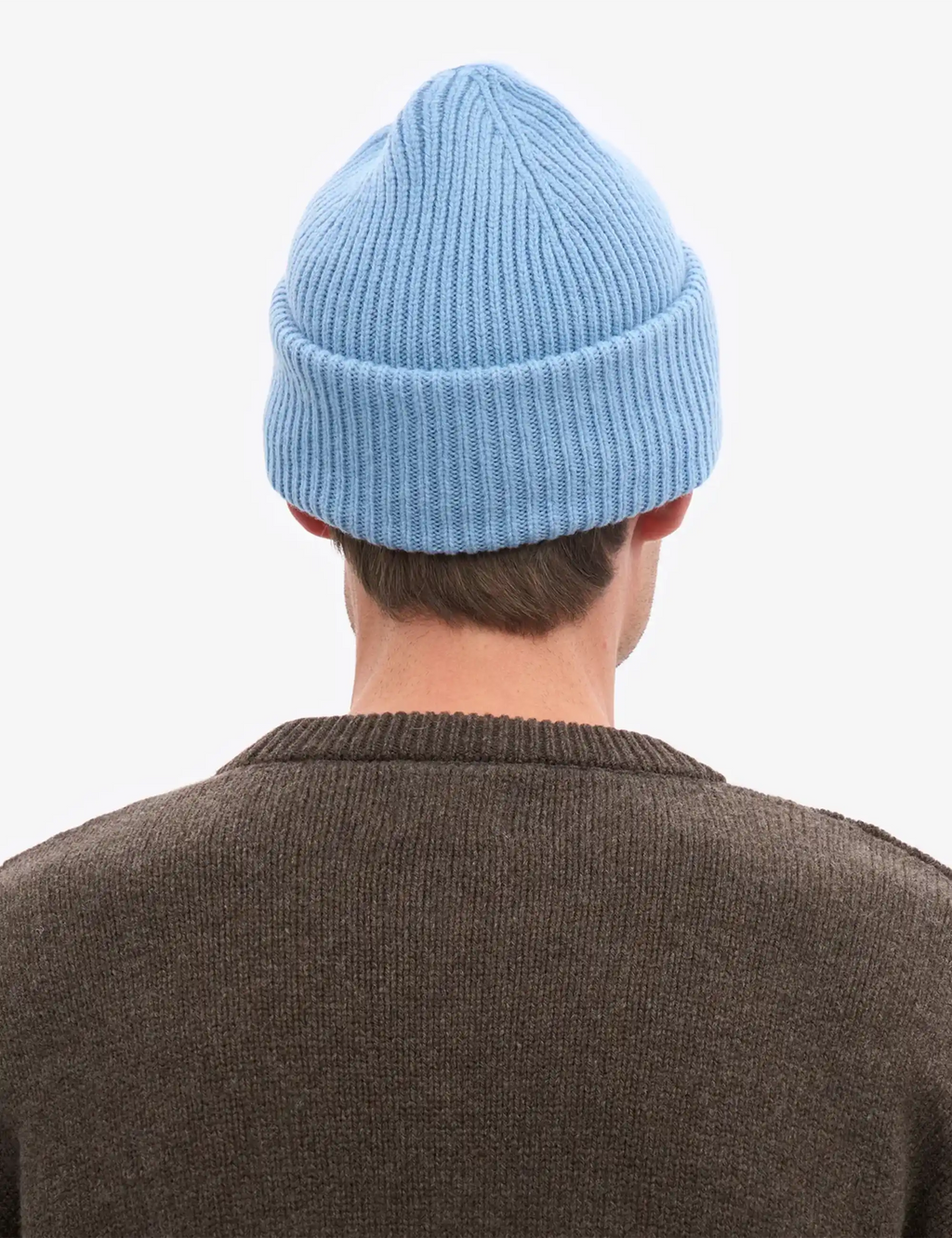 Merino Wool Chunky Beanie Hat - Seaside Blue