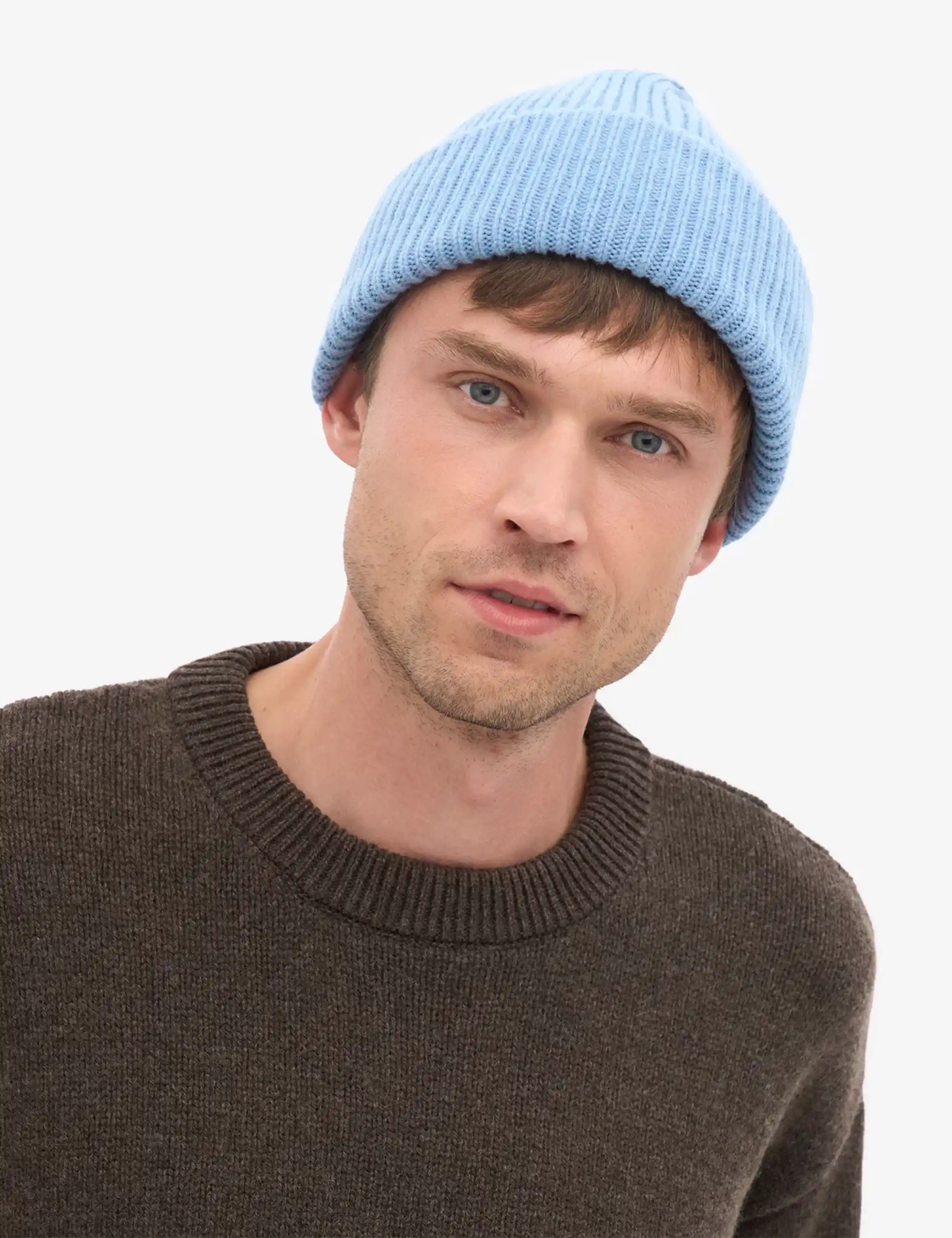 Colorful Standard Merino Wool Chunky Beanie Hat - Seaside Blue
