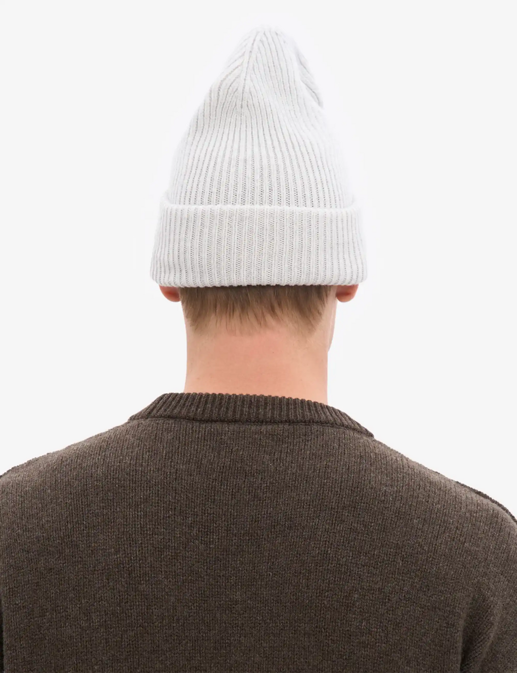 Merino Wool Chunky Beanie Hat - Snow Melange