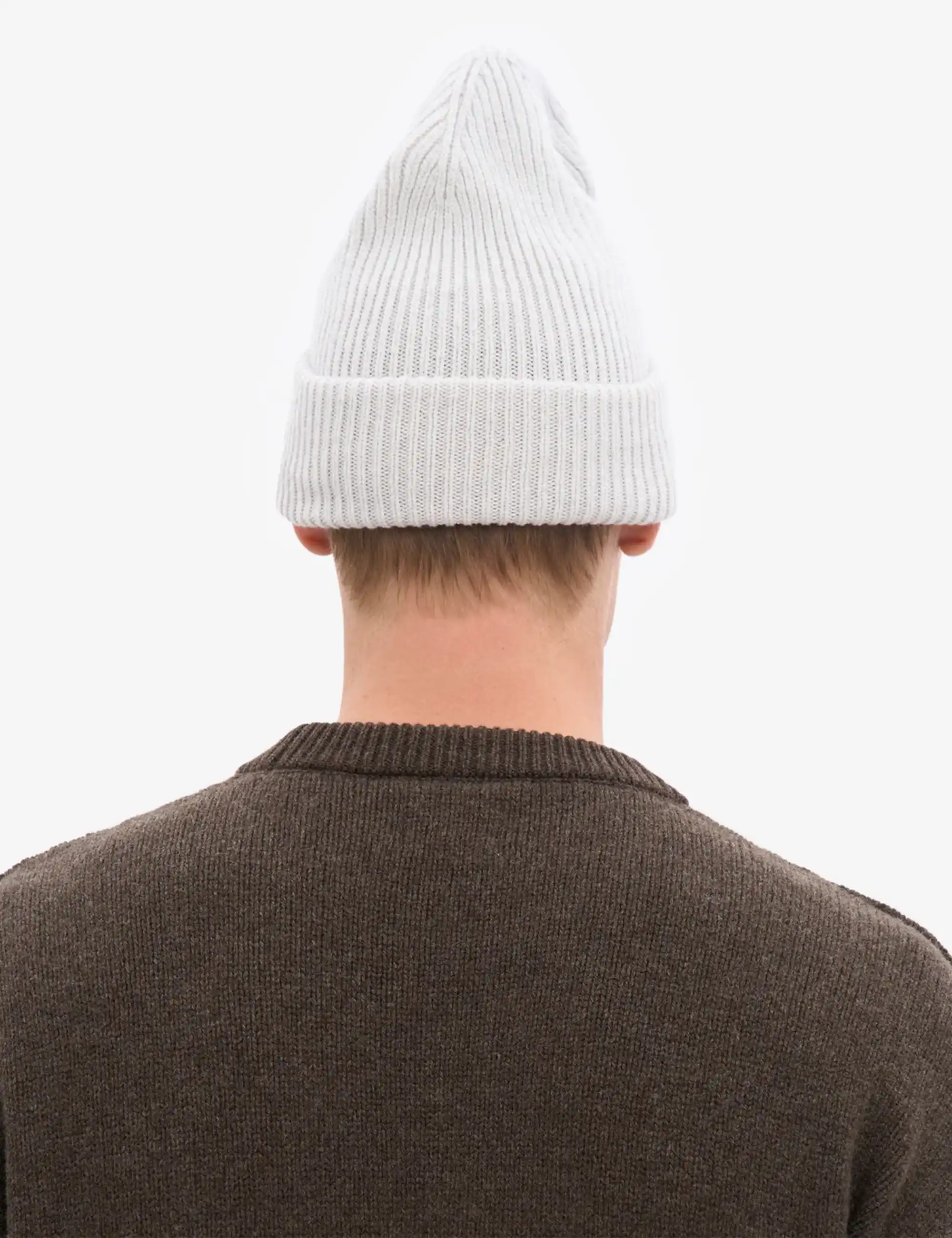 Colorful Standard Merino Wool Chunky Beanie Hat - Snow Melange