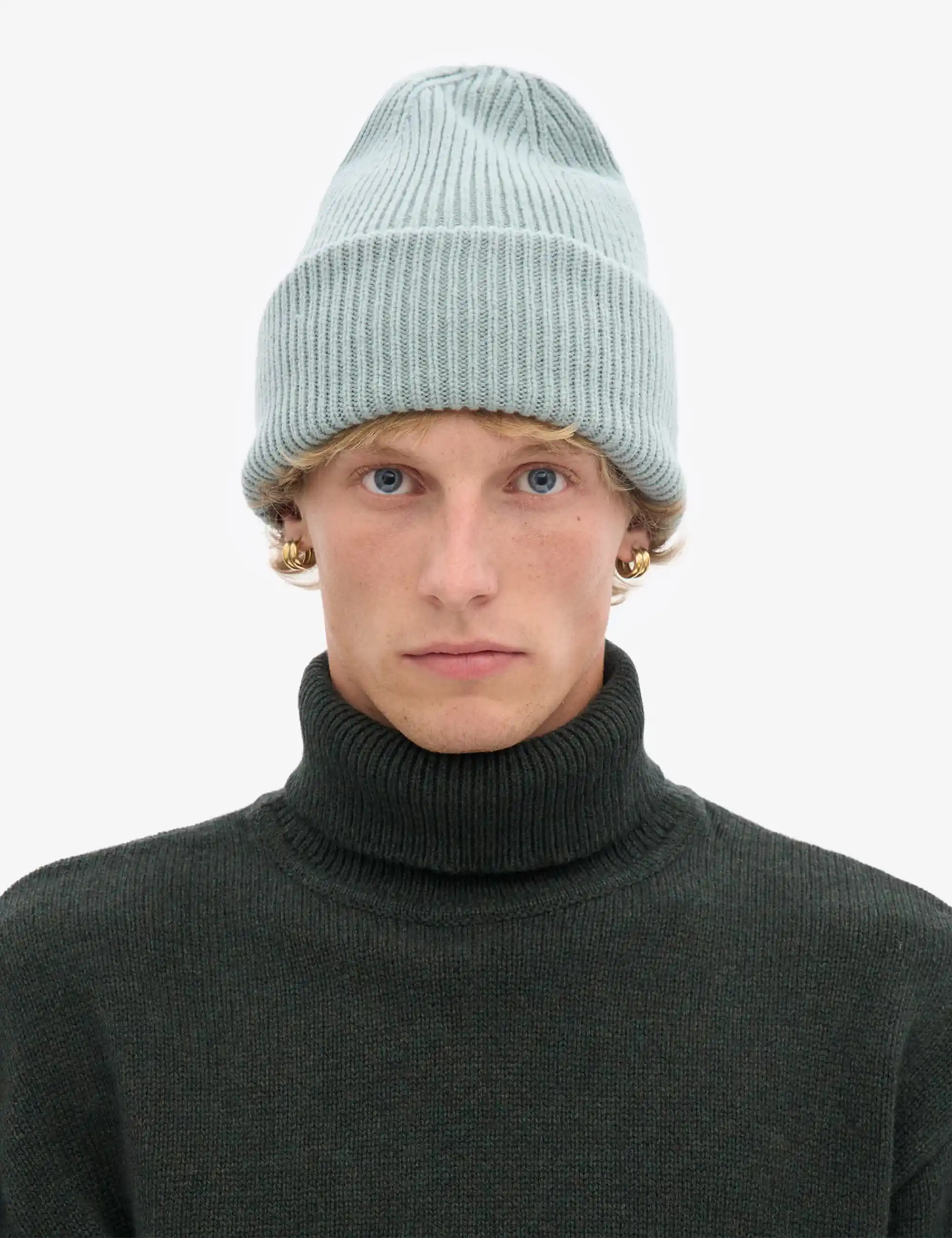 Colorful Standard Merino Wool Chunky Beanie Hat - Steel Blue