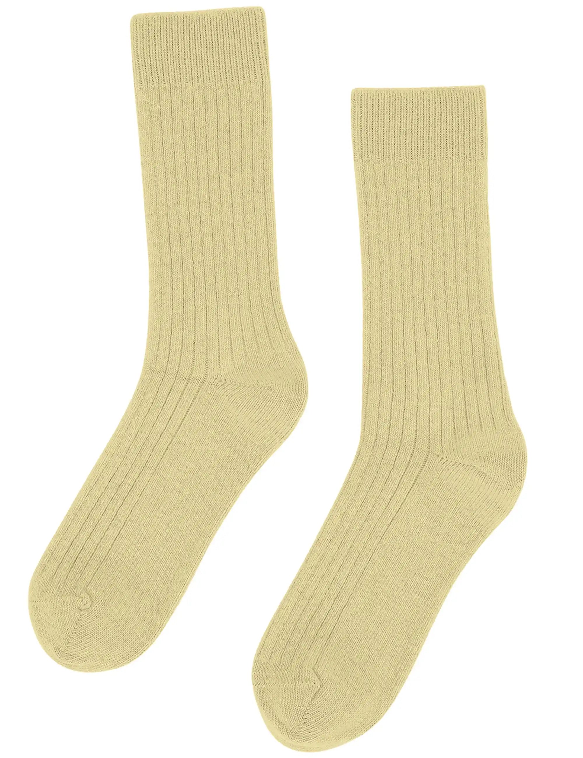 Colorful Standard Merino Wool Blend Socks - Soft Yellow