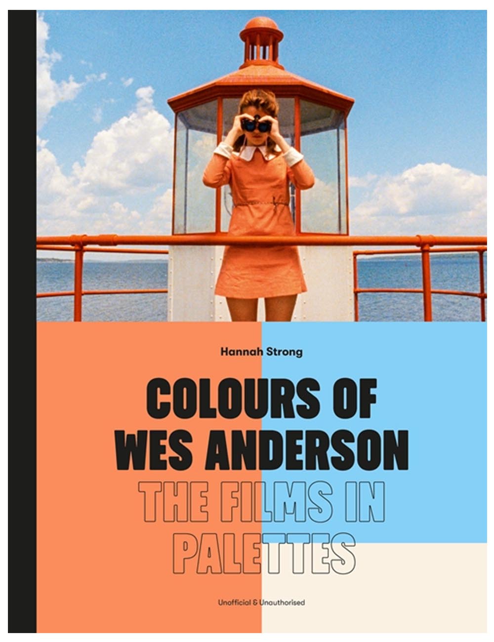 Book cover titled "Colours of Wes Anderson" with title lettering