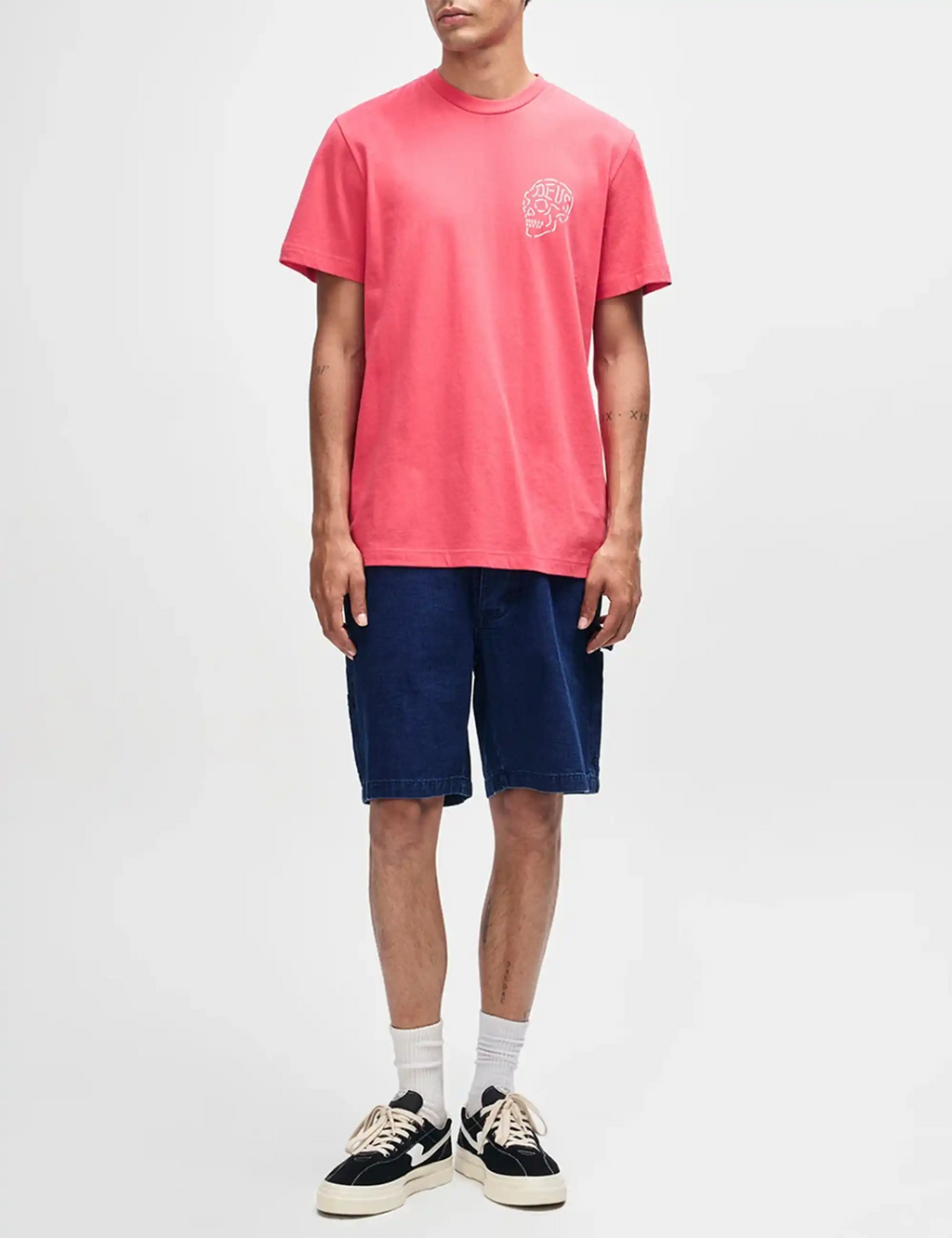 Venice Skull T-Shirt - Melon Red