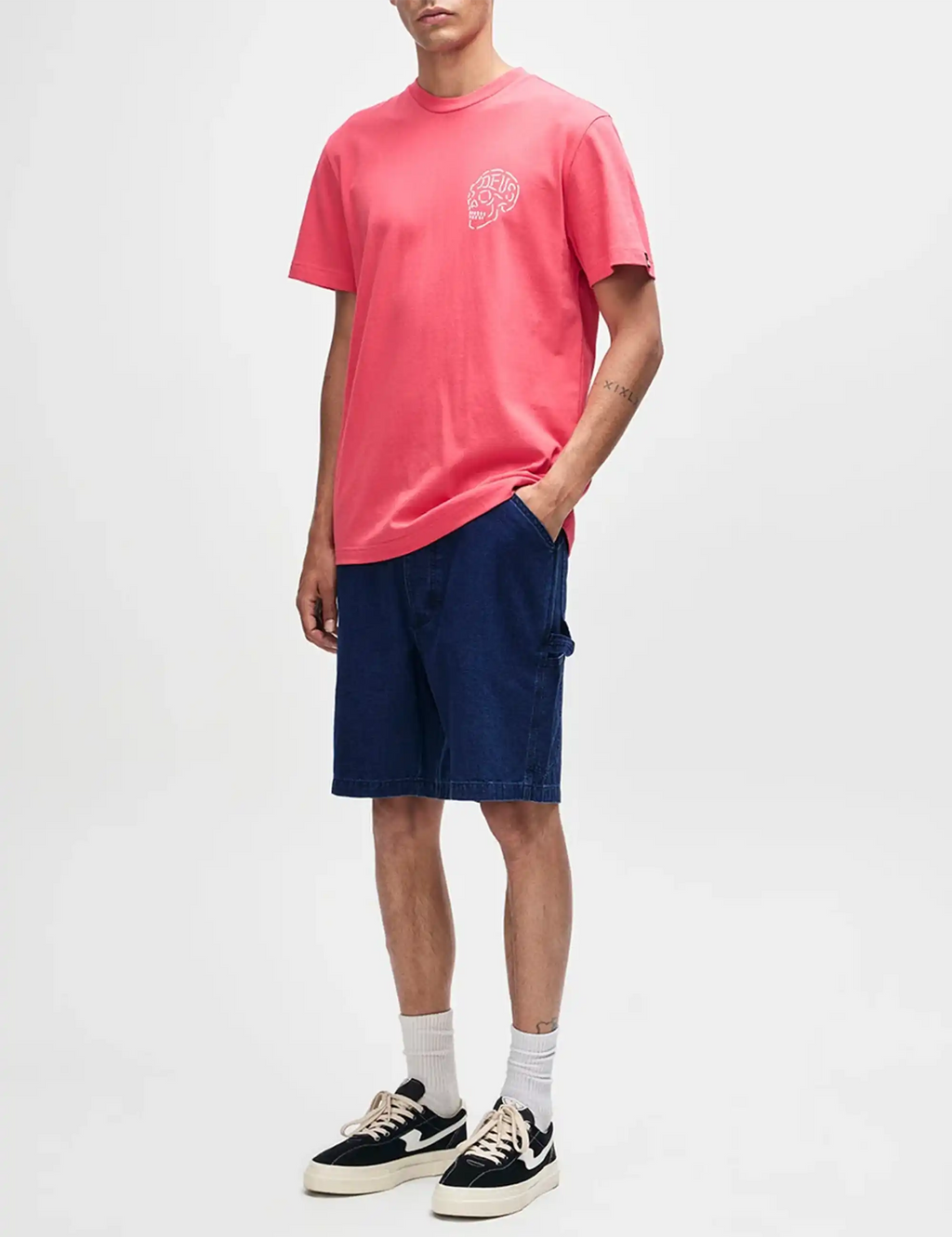 Venice Skull T-Shirt - Melon Red
