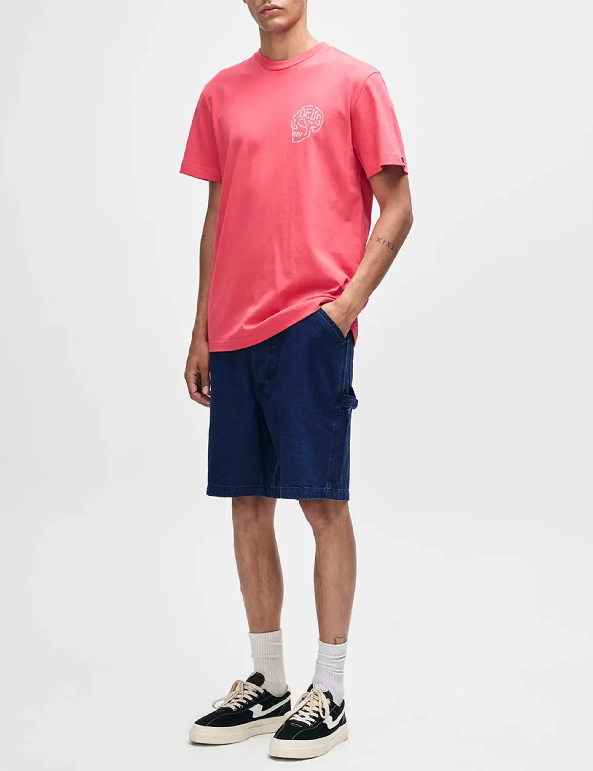 Deus Ex Machina Venice Skull T-Shirt - Melon Red