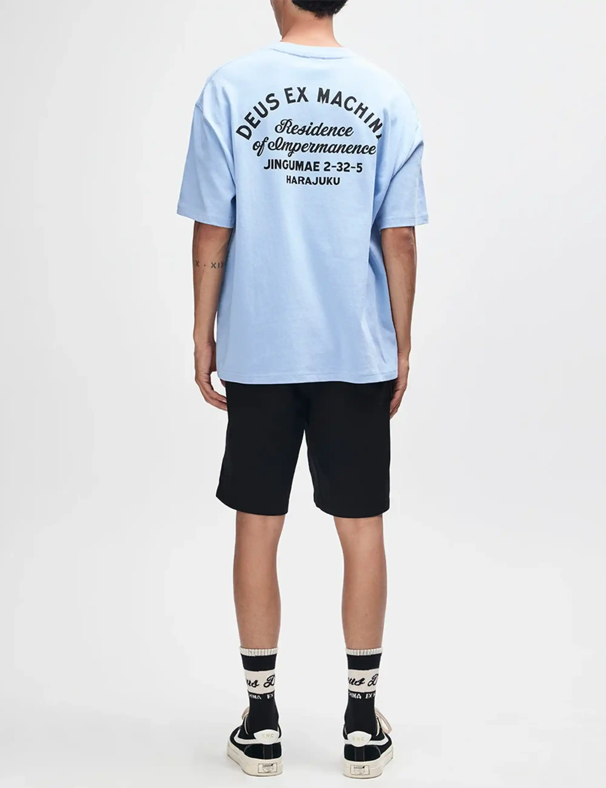 Deus Ex Machina Harajuku Sign T-Shirt - Cerulean Blue