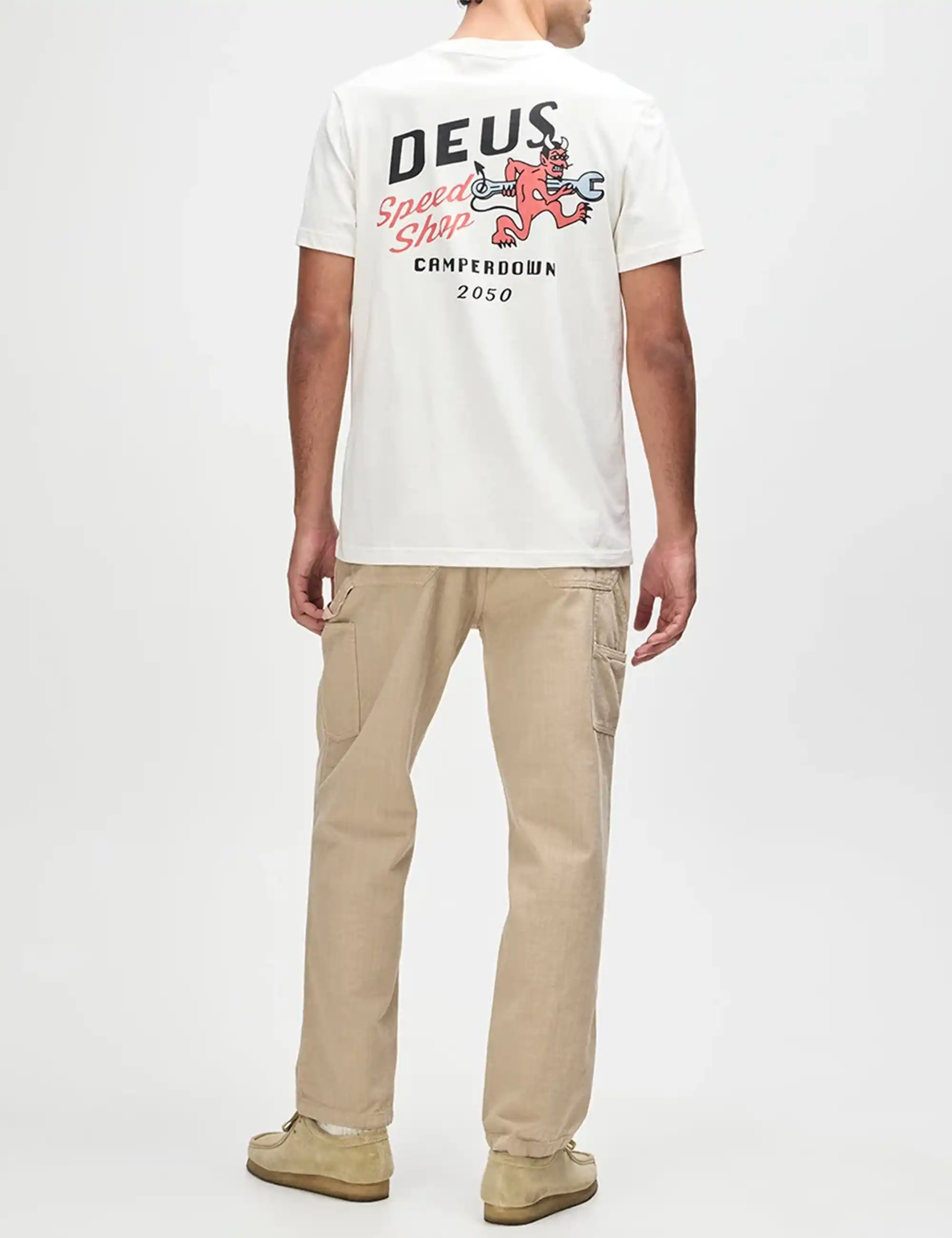Deus Ex Machina Dogleg T-Shirt - Dirty White