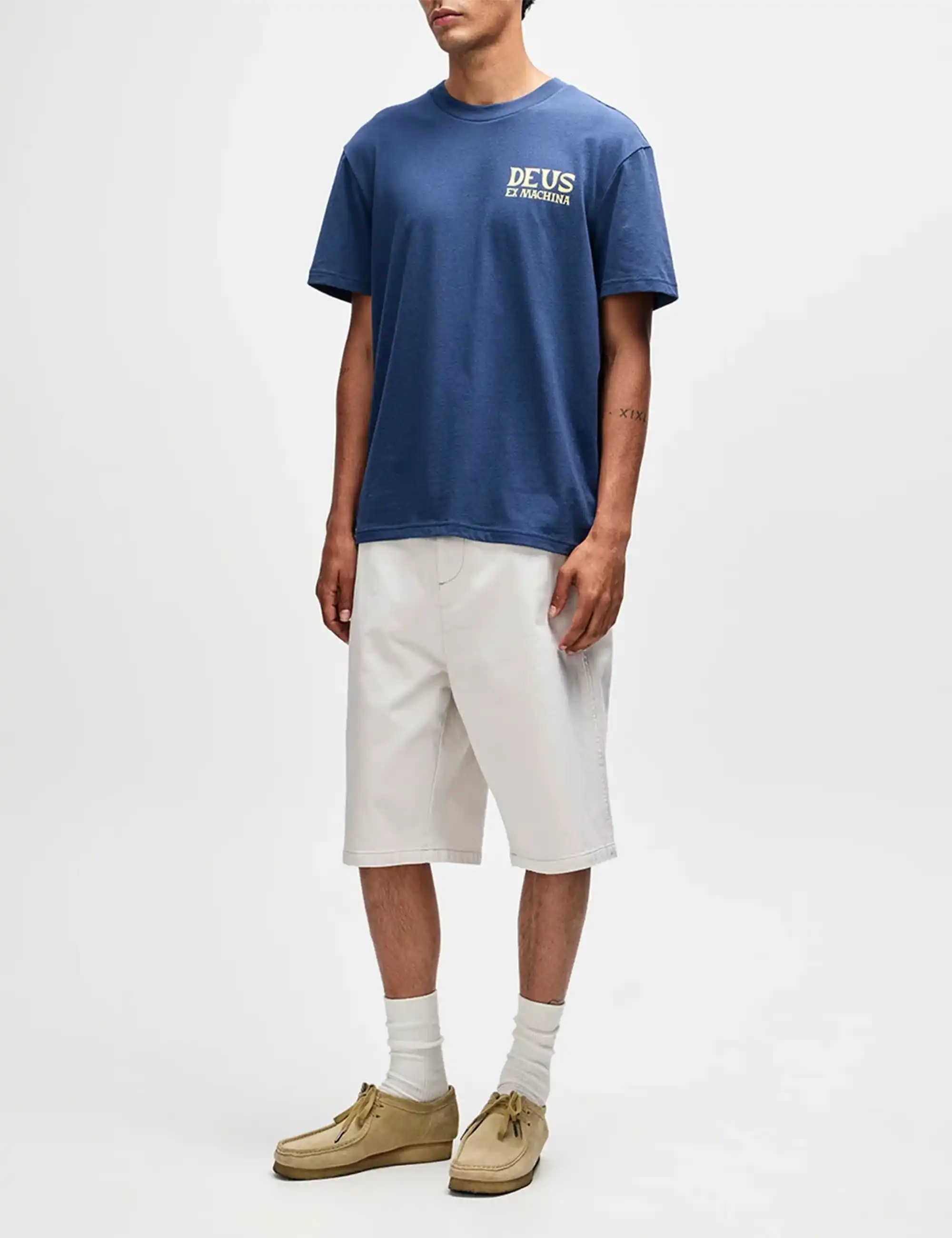 Deus Ex Machina Chinook T-Shirt - Mechanic Blue