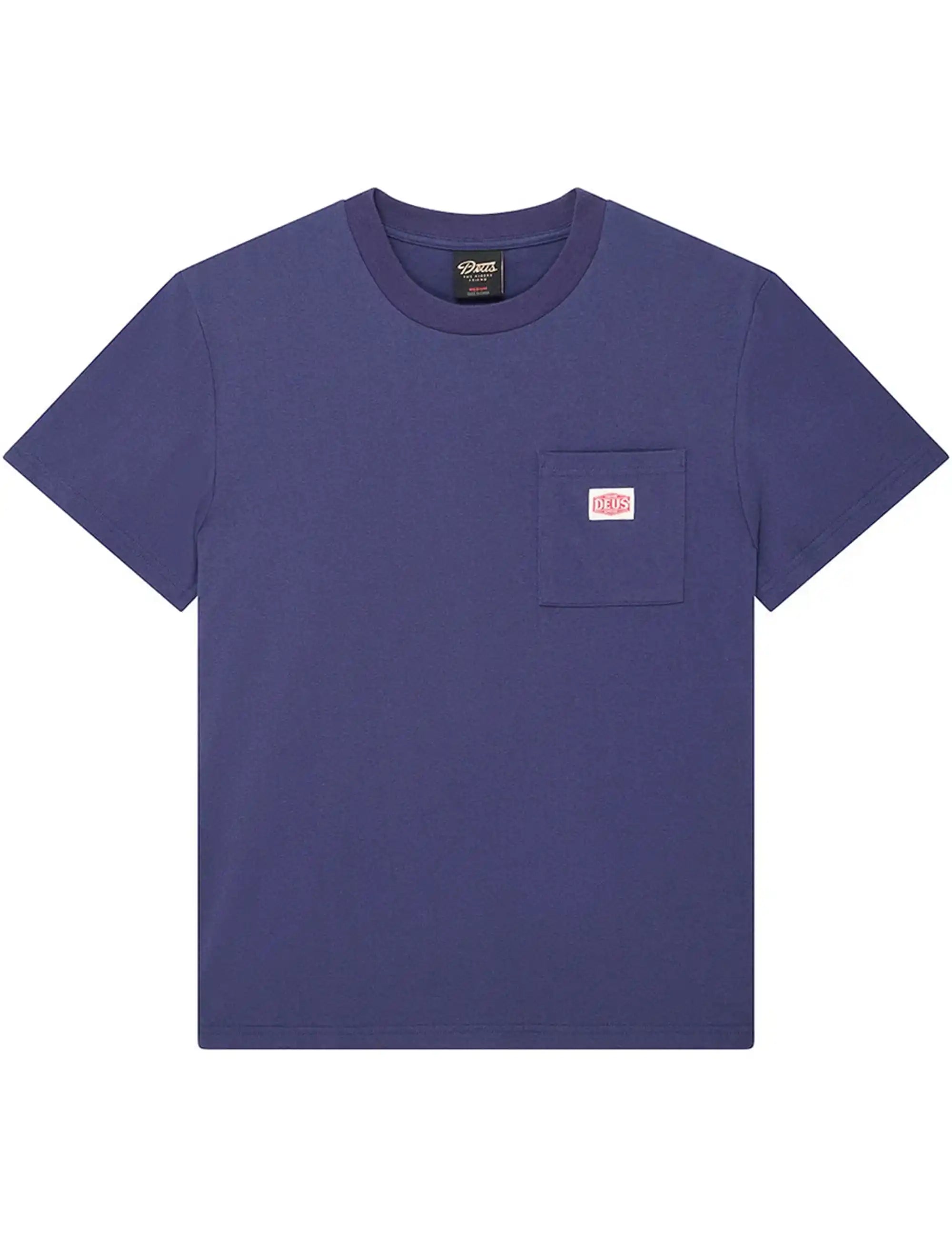 Deus Ex Machina Parts & Service Pocket T-Shirt - French Blue
