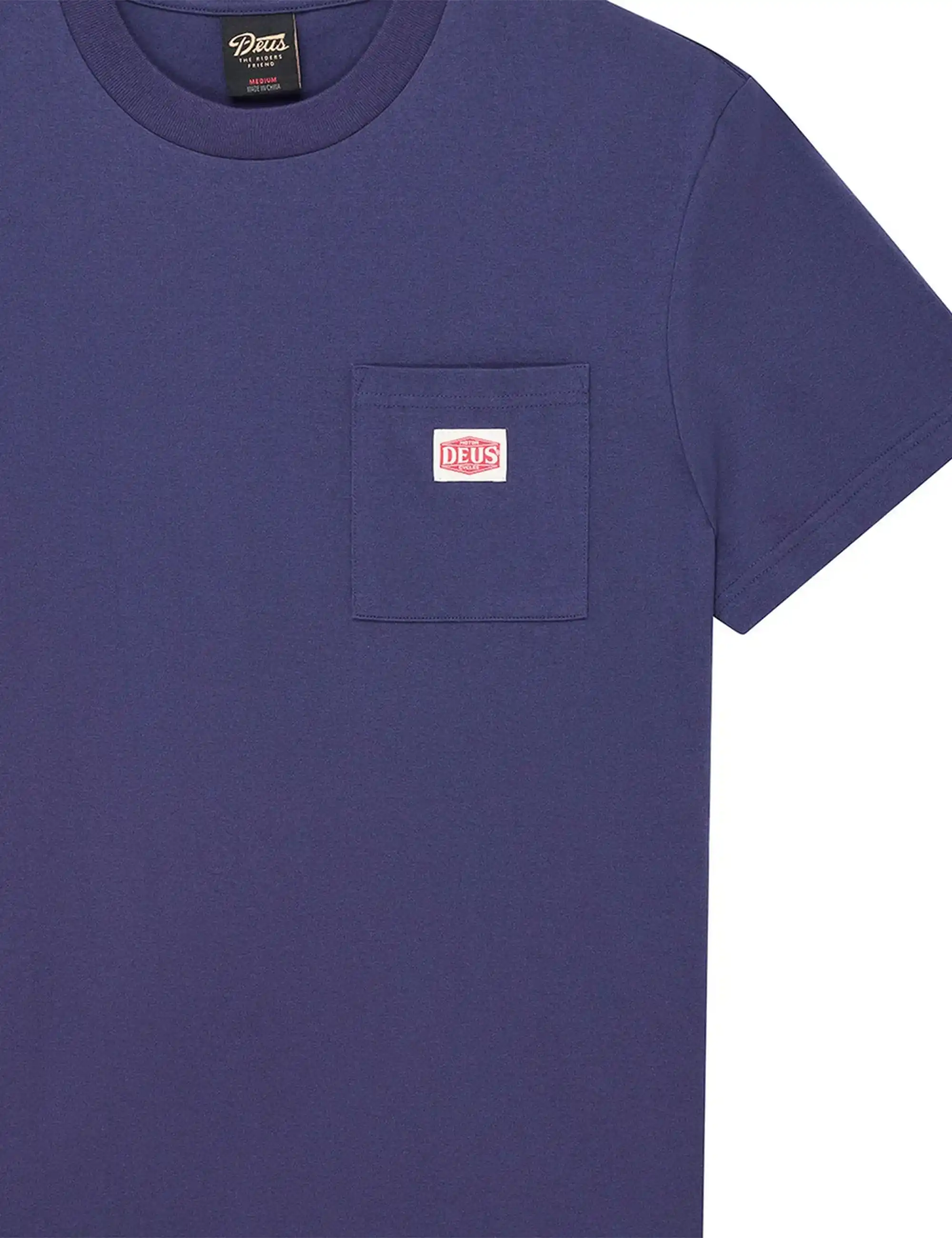 Deus Ex Machina Parts & Service Pocket T-Shirt - French Blue