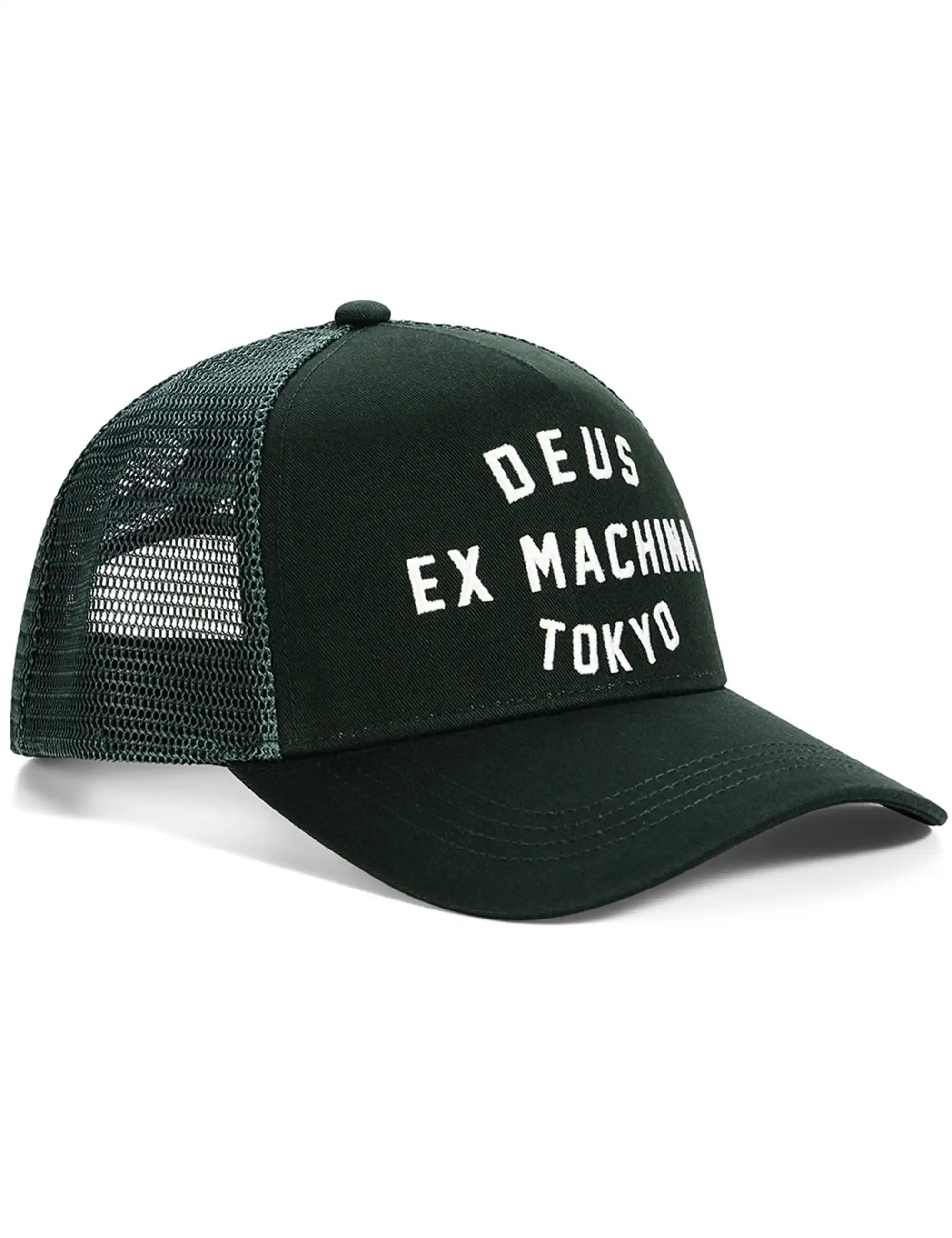 Deus Ex Machina Tokyo Address Trucker Cap - Racing Green