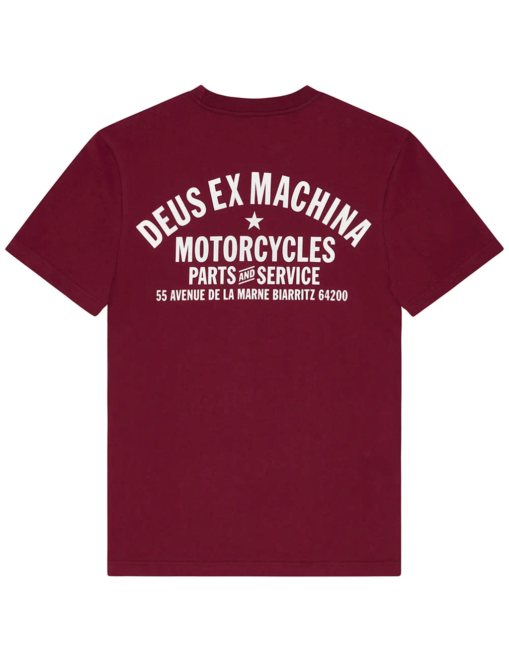 Biarritz Address T-Shirt - Burgundy