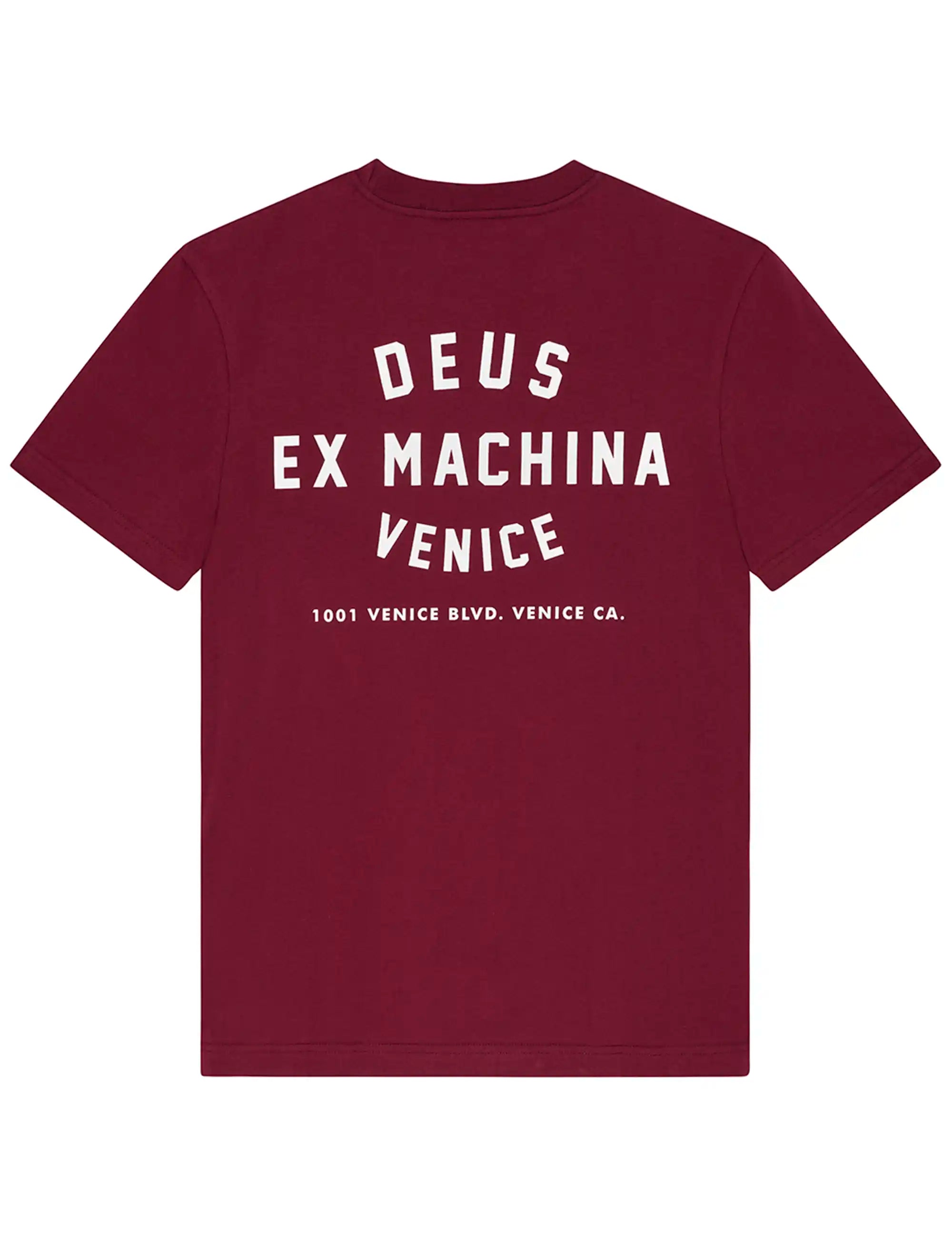 Deus Ex Machina Venice Skull T-Shirt - Burgundy