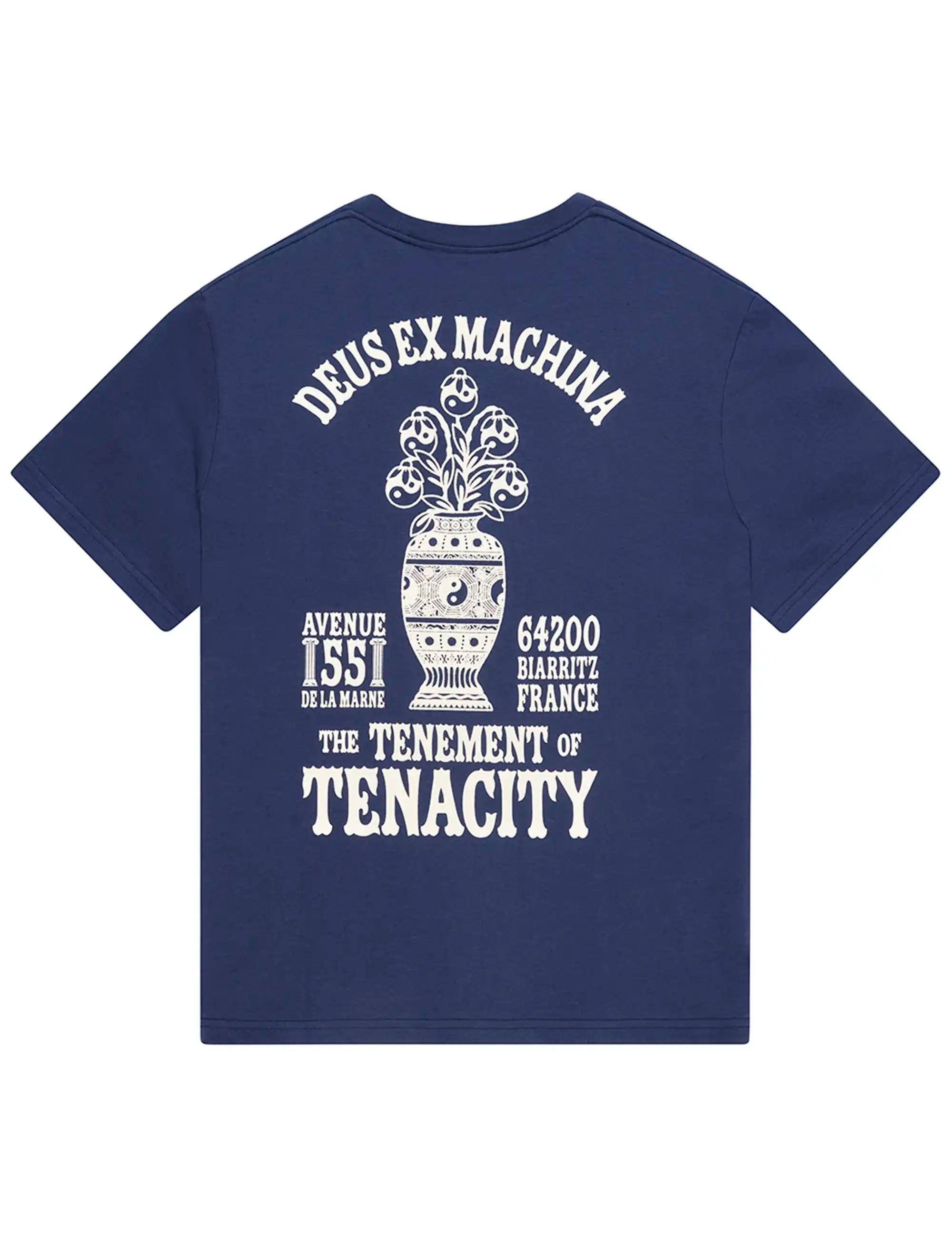 Deus Ex Machina Biarritz Ceramic T-Shirt - Mechanic Blue