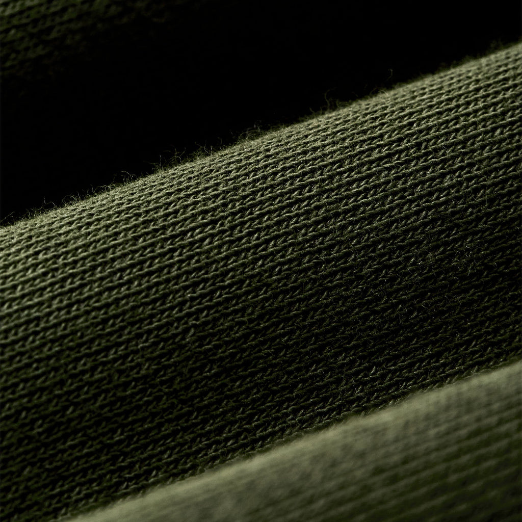 Filson Scenic Graphic Hoodie in Surplus Green, detail view