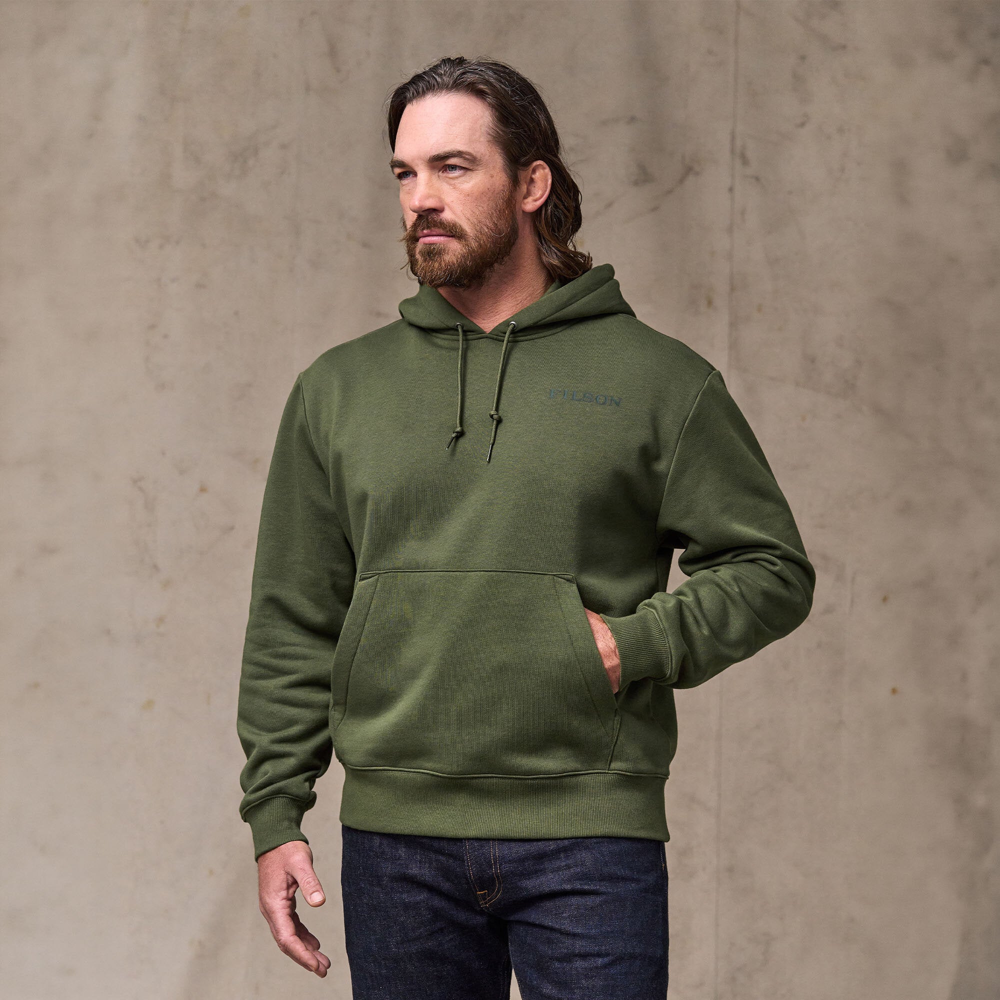 Filson Scenic Graphic Hoodie - Surplus Green