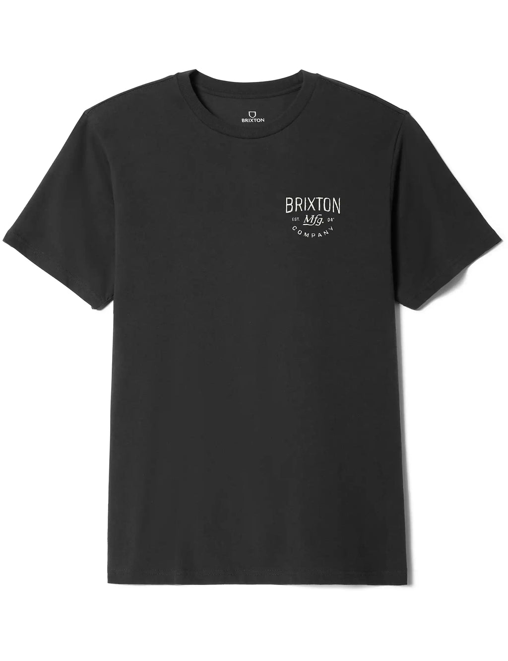 Vintage black standard T-shirt with small chest Brixton logo graphic
