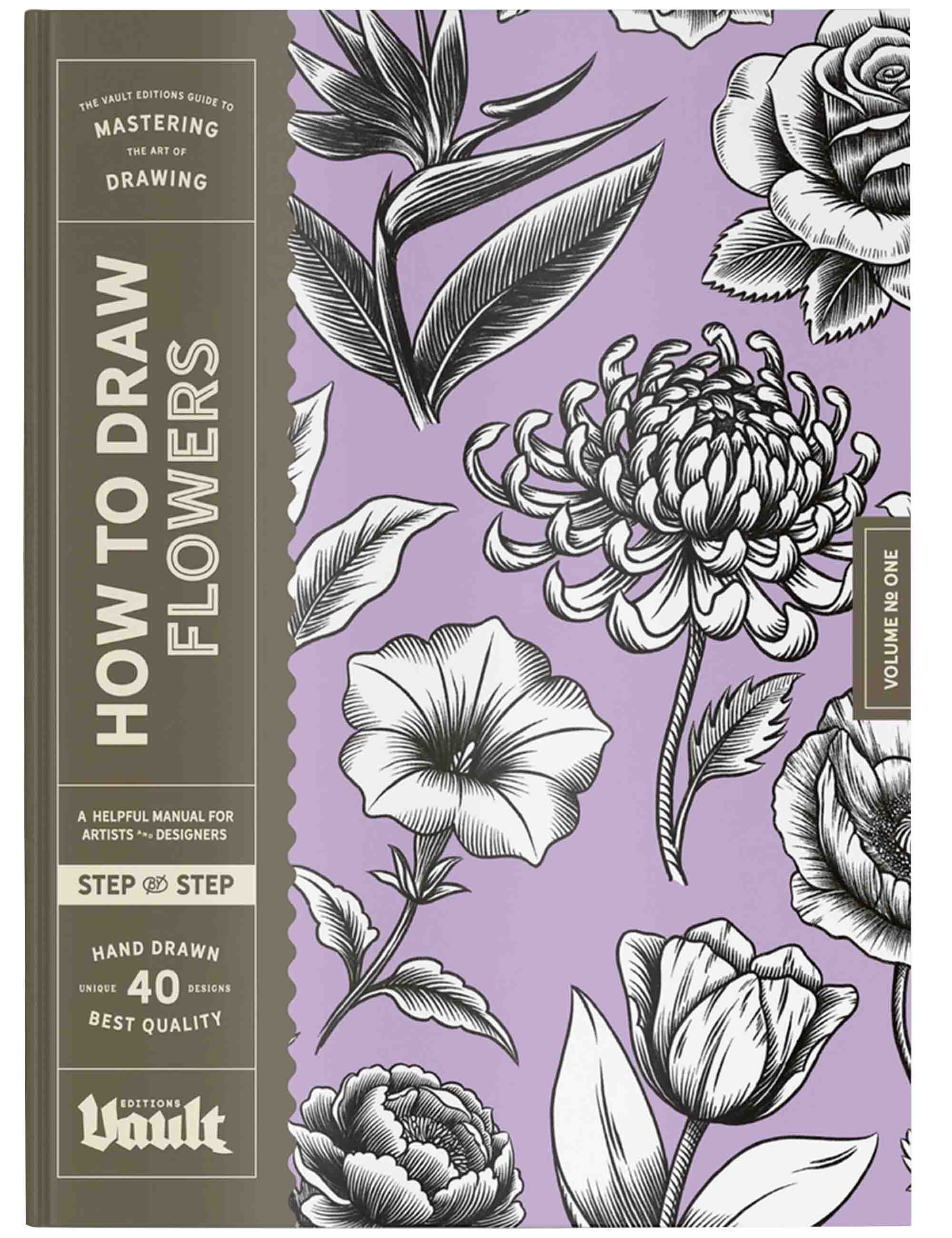Vault Editions How to Draw Flowers Book by James Kale