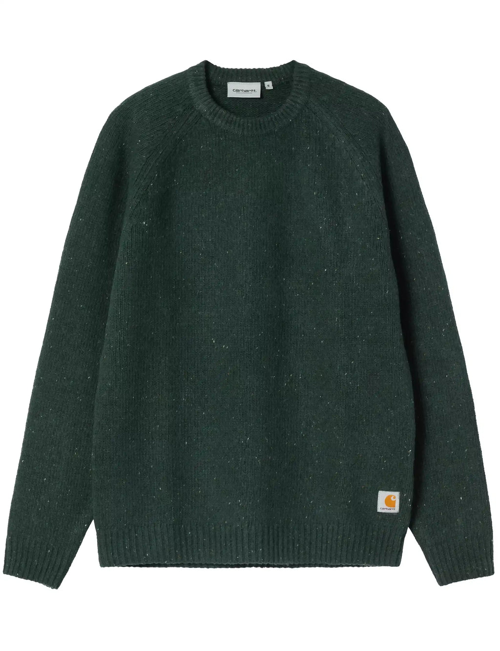 Anglistic Knit Crew Sweater - Speckled Dark Scarab