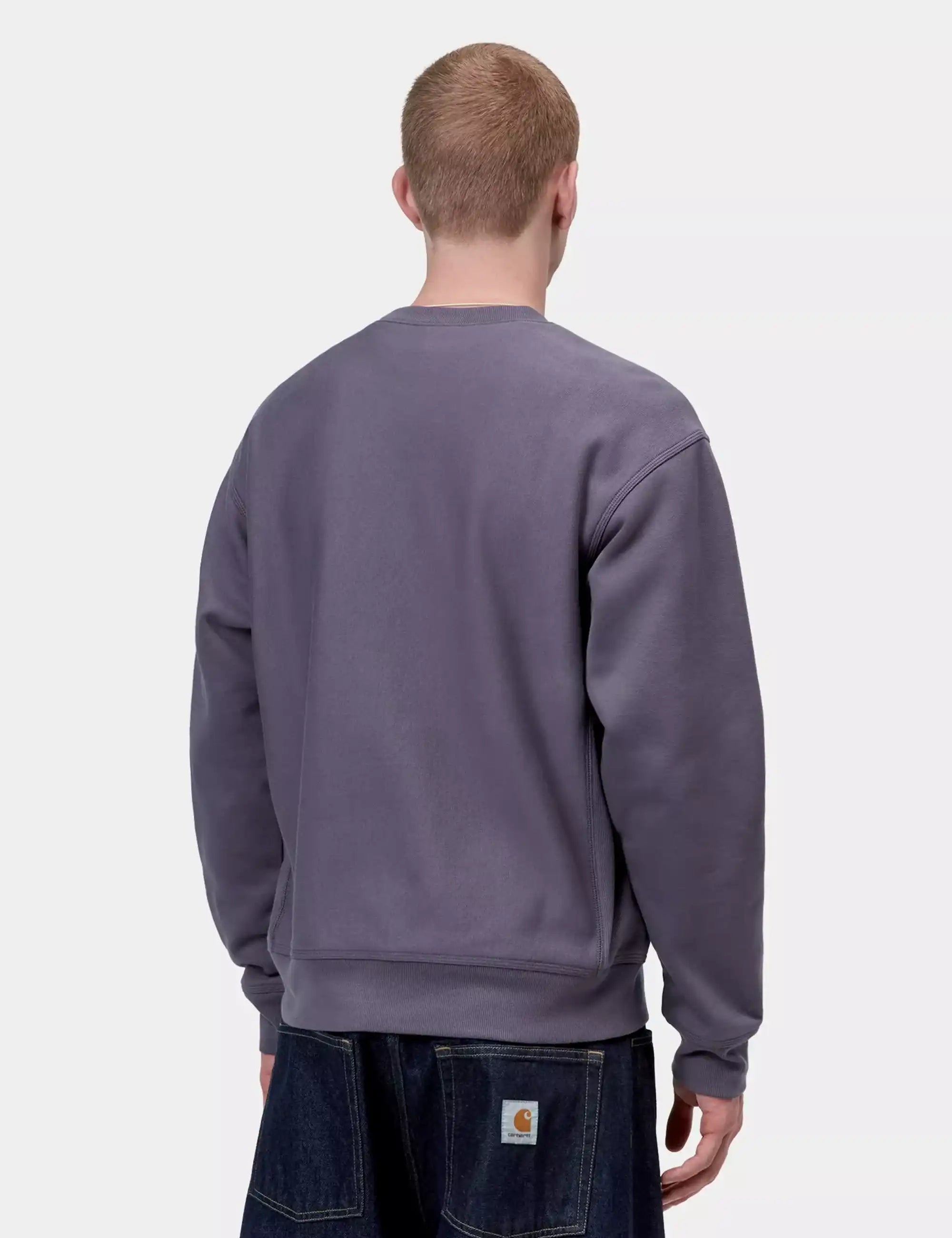 Carhartt WIP American Script Crew Sweatshirt - Shady Purple