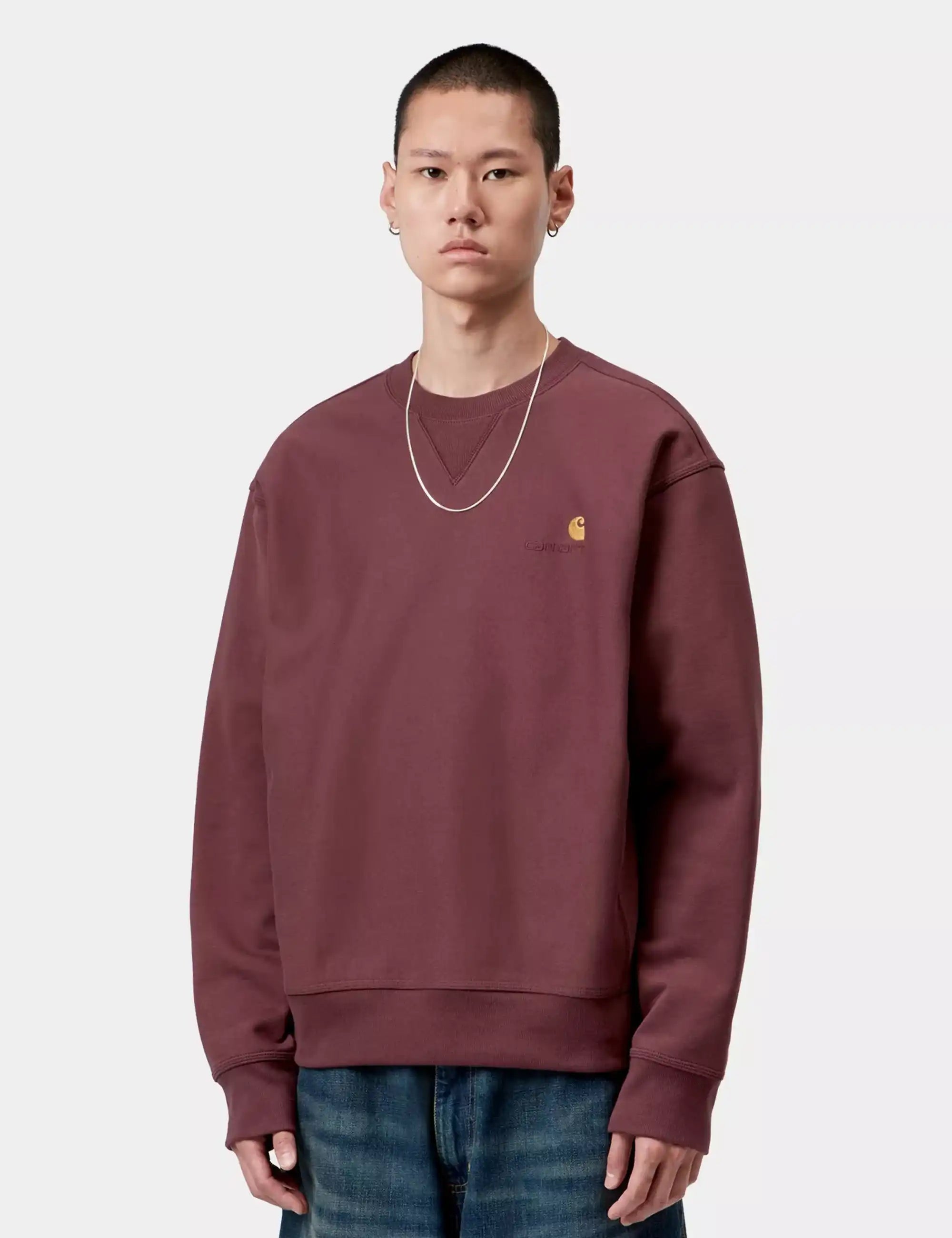 Carhartt WIP Carhartt WIP American Script Crew Sweatshirt - Amarone