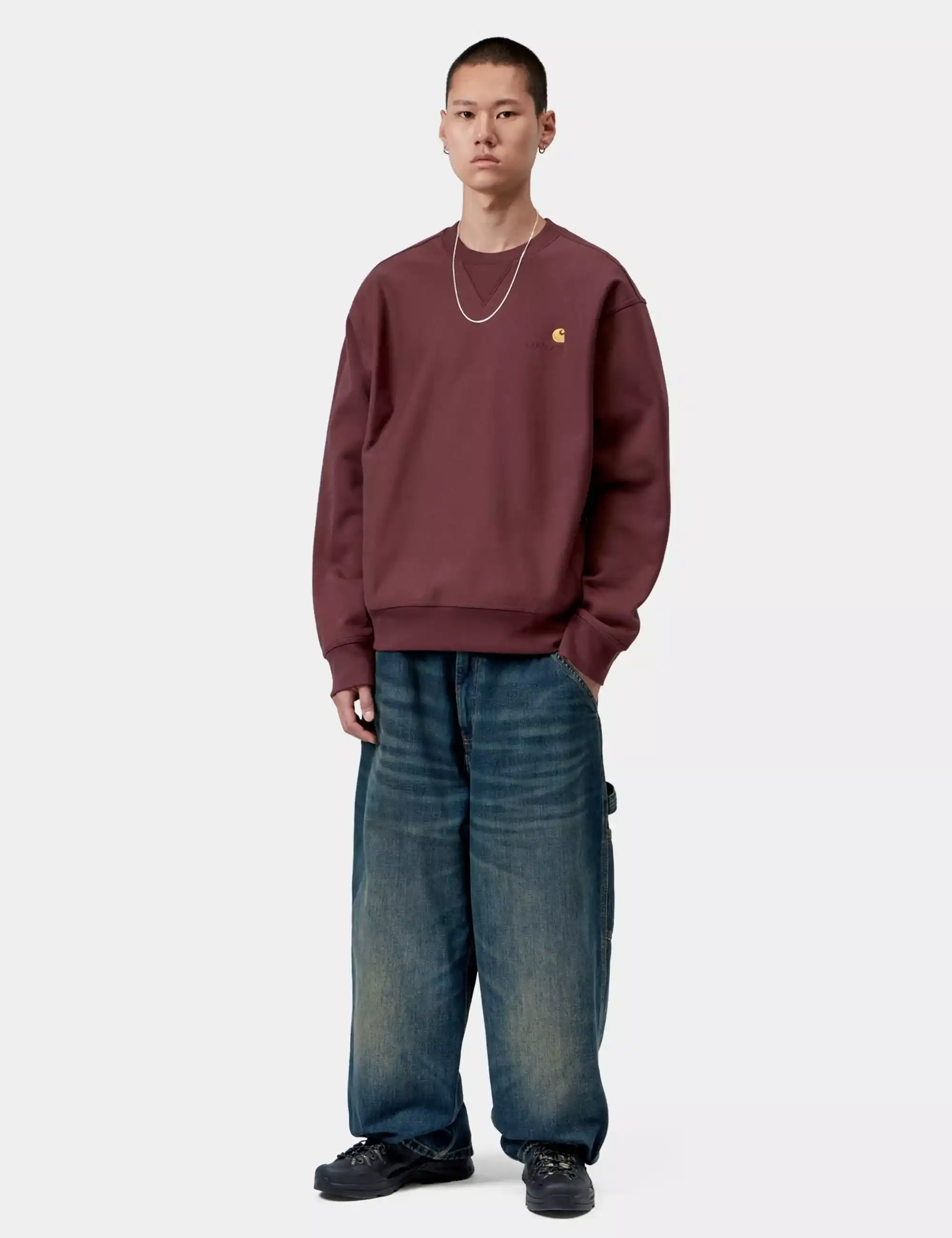 Carhartt WIP Carhartt WIP American Script Crew Sweatshirt - Amarone