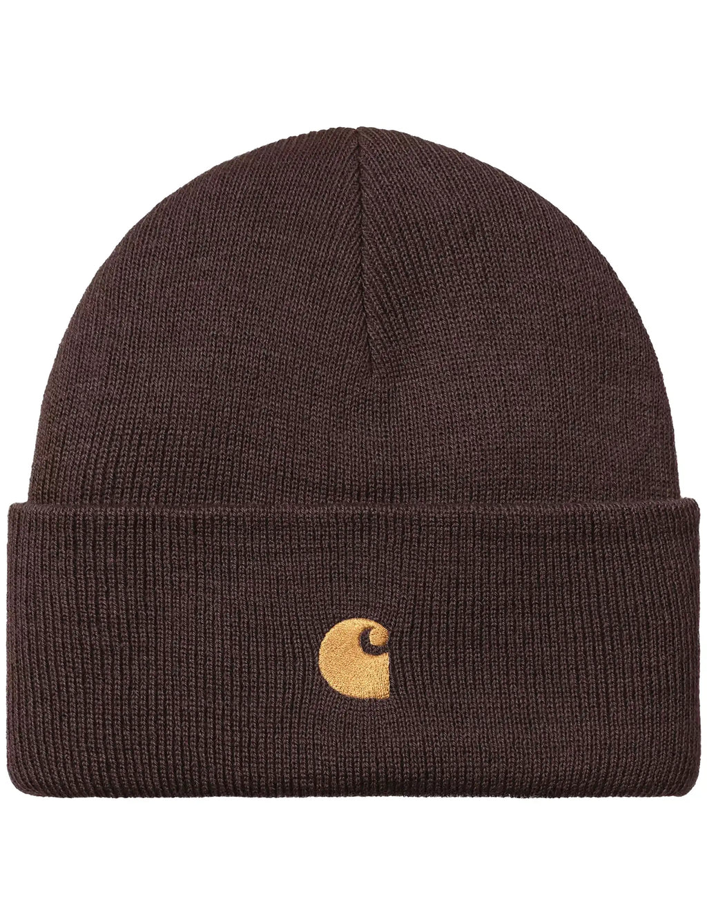 Carhartt WIP Chase Beanie Hat in Palisander/Gold