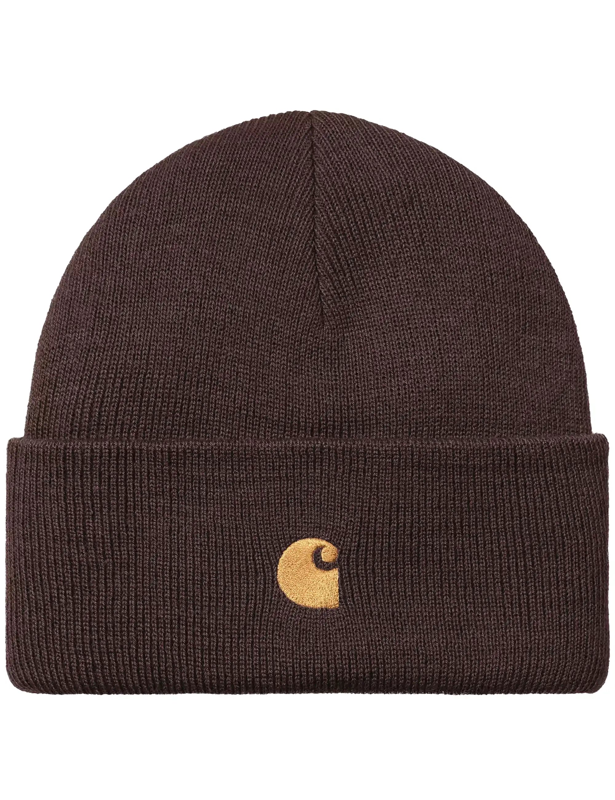 Carhartt WIP Chase Beanie Hat - Palisander/Gold